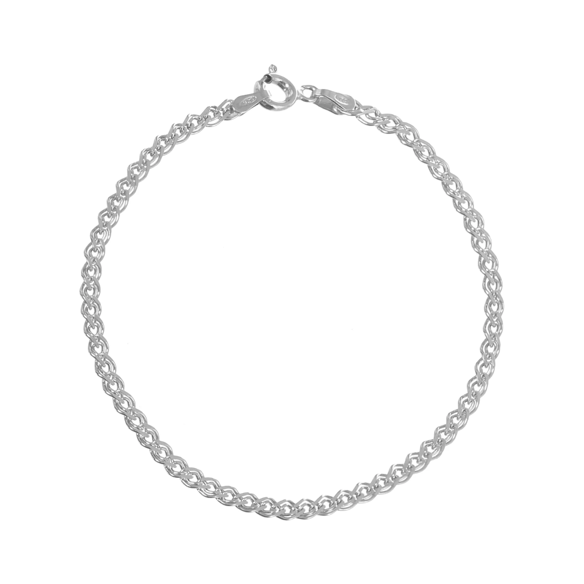Браслет зі срібла з плетінням мона ліза - 1443411 – зображення 1