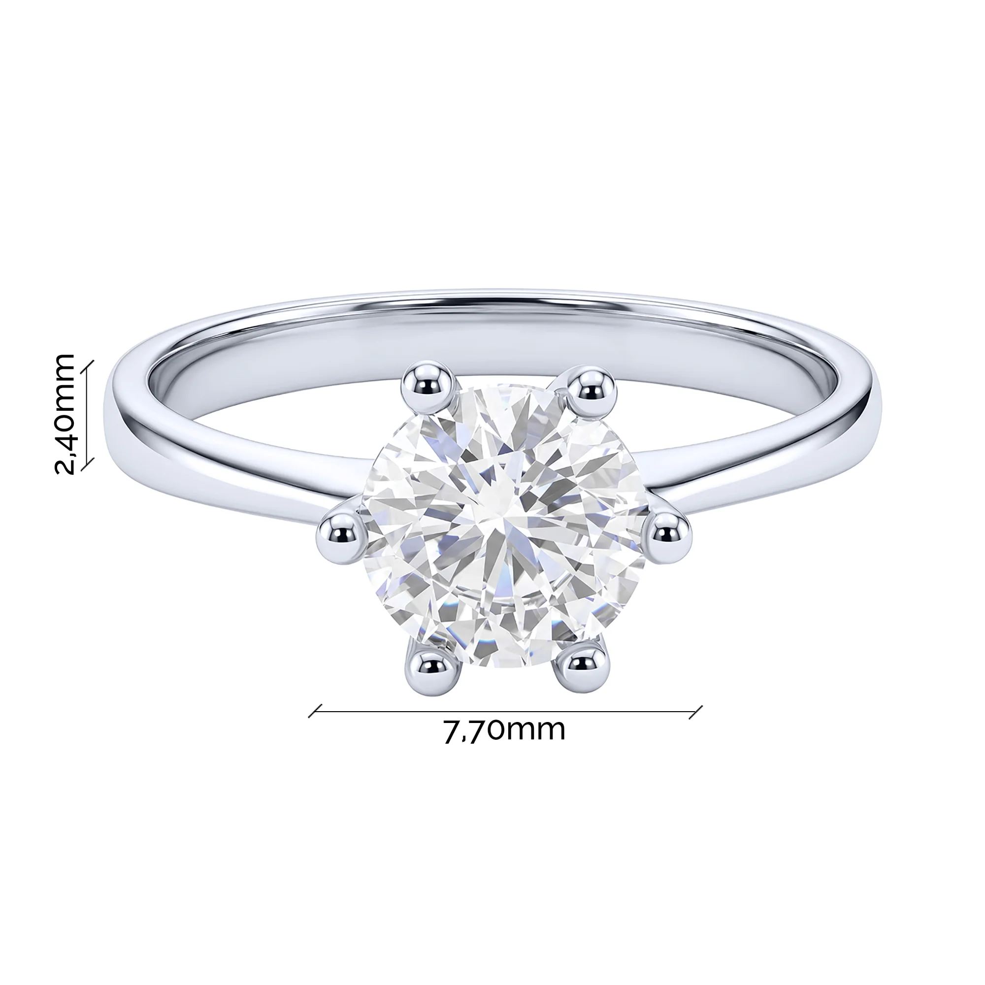 Серебряное кольцо с фианитом - 2288232 - 4
