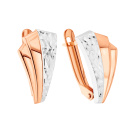 Сережки из комбинированного золота - 967913