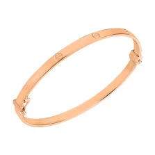 Браслет "Love" жорсткий із червоного золота - 1515213