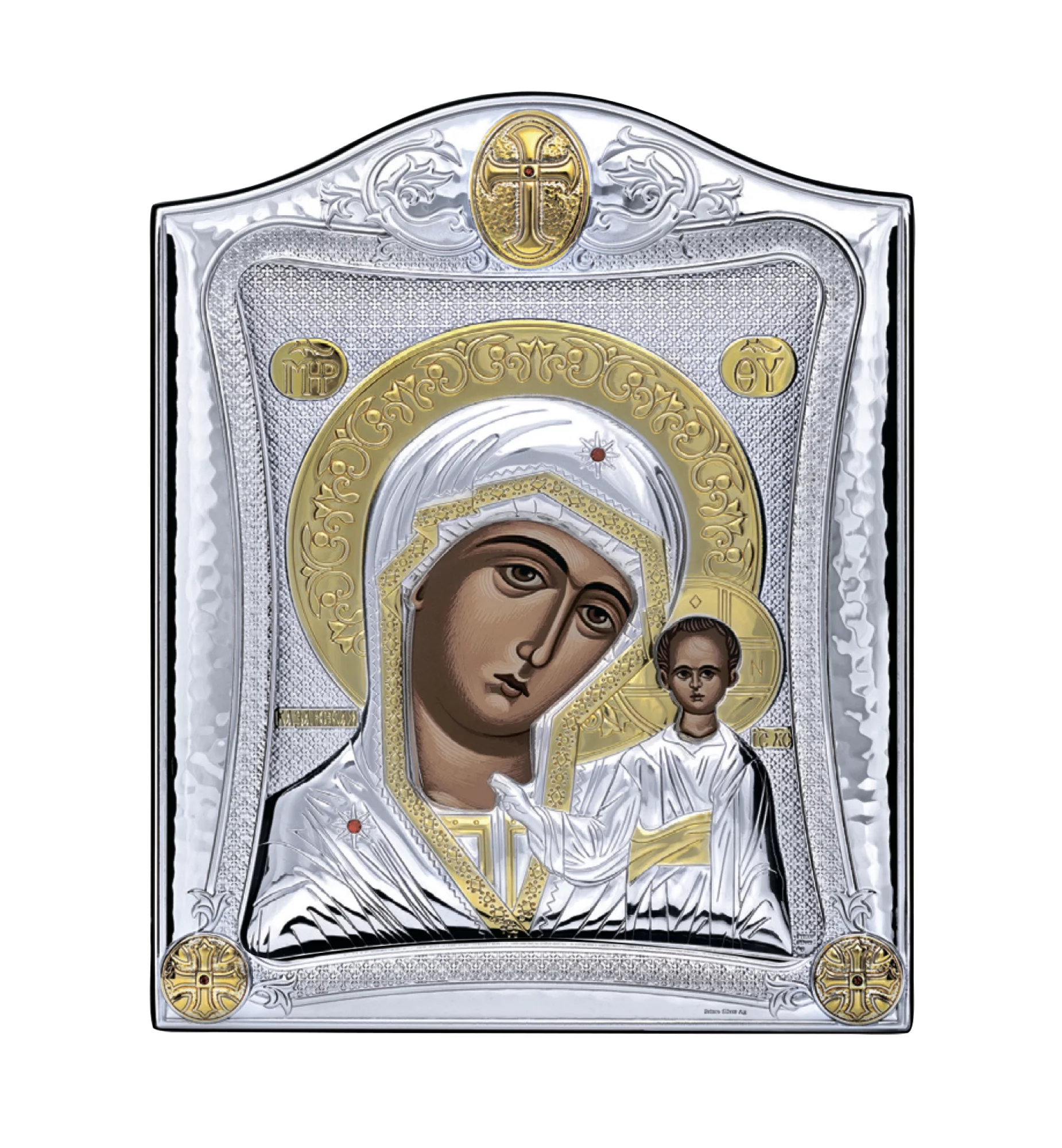 Икона "Богородица Казанская" 15,5x19,5 мм - 839950 – изображение 1