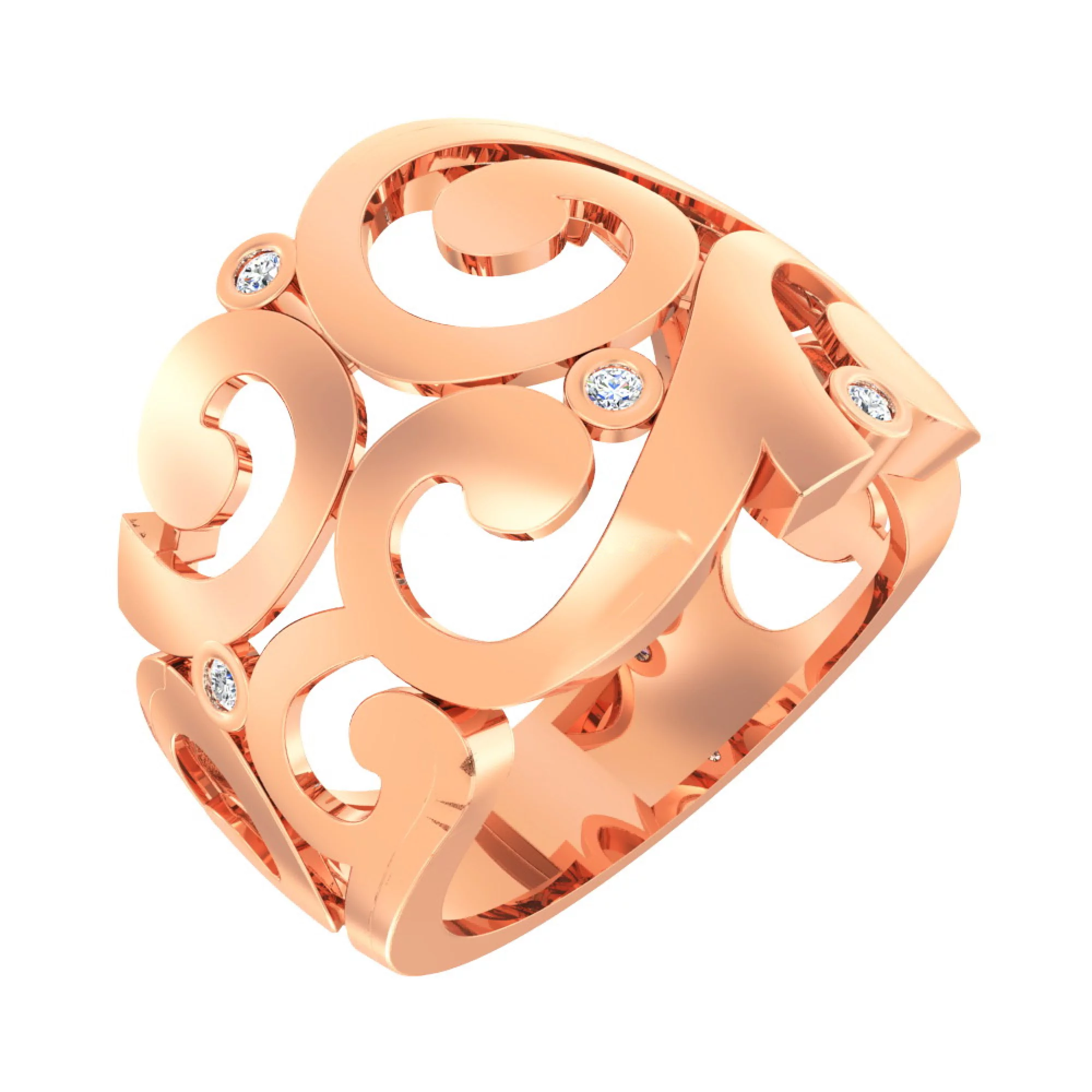 Золотое кольцо с фианитом - 585400 – изображение 1