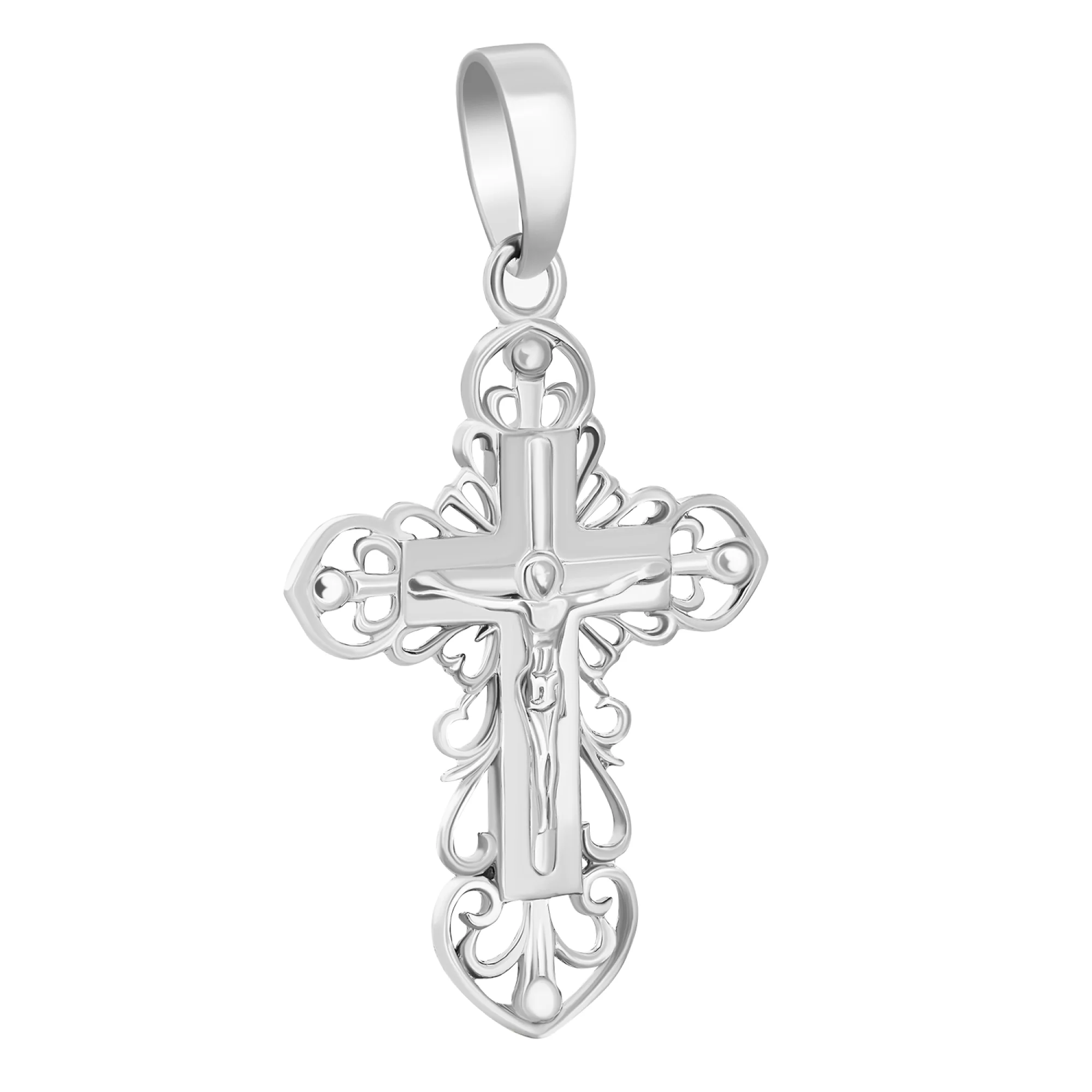 Натільний срібний хрестик - 1595625 – зображення 1