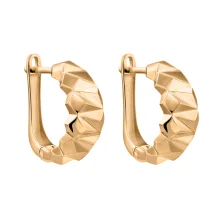 Геометричні сережки з червоного золота - 2182471