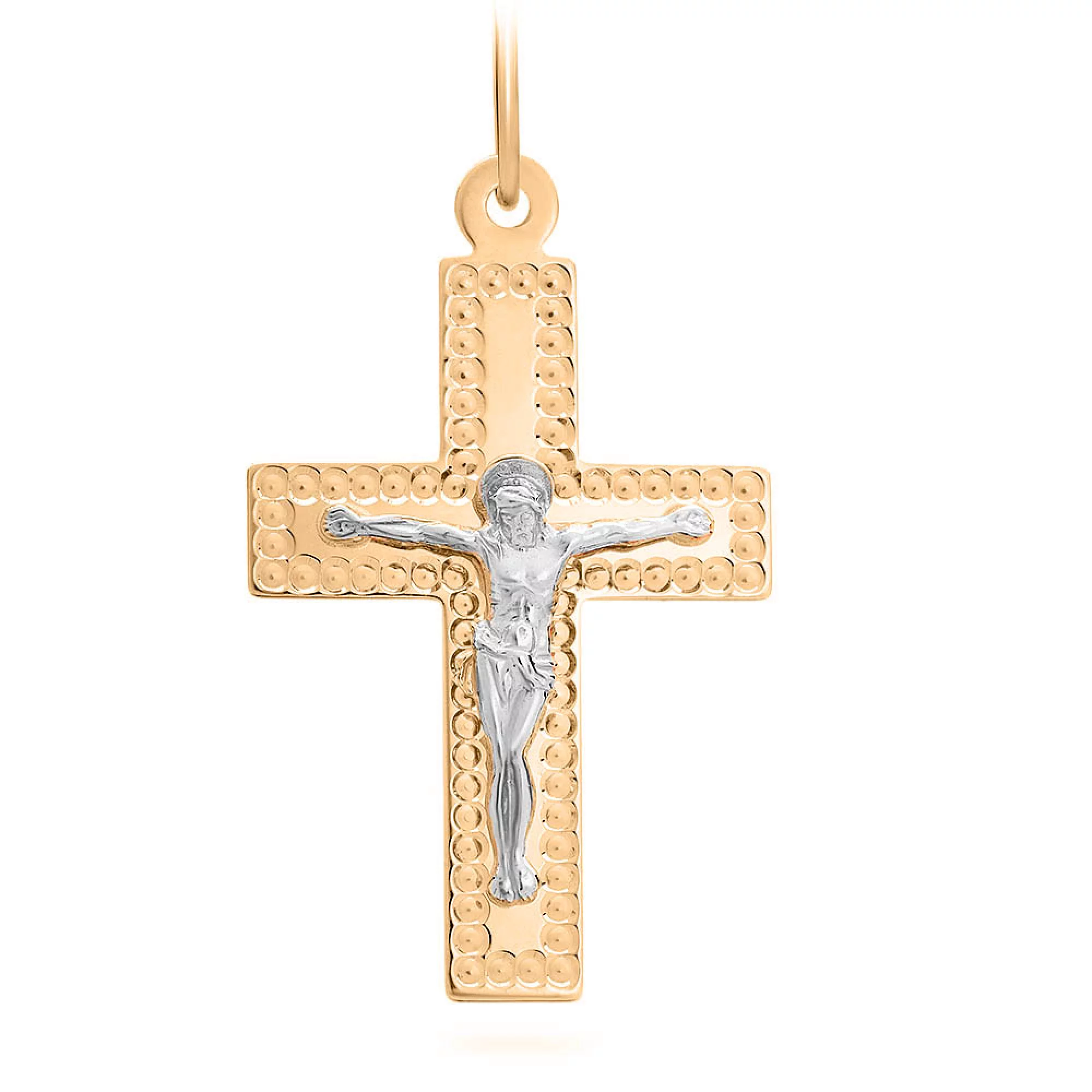 Золотой крестик "Спаси и Сохрани" - 1589693 – изображение 1