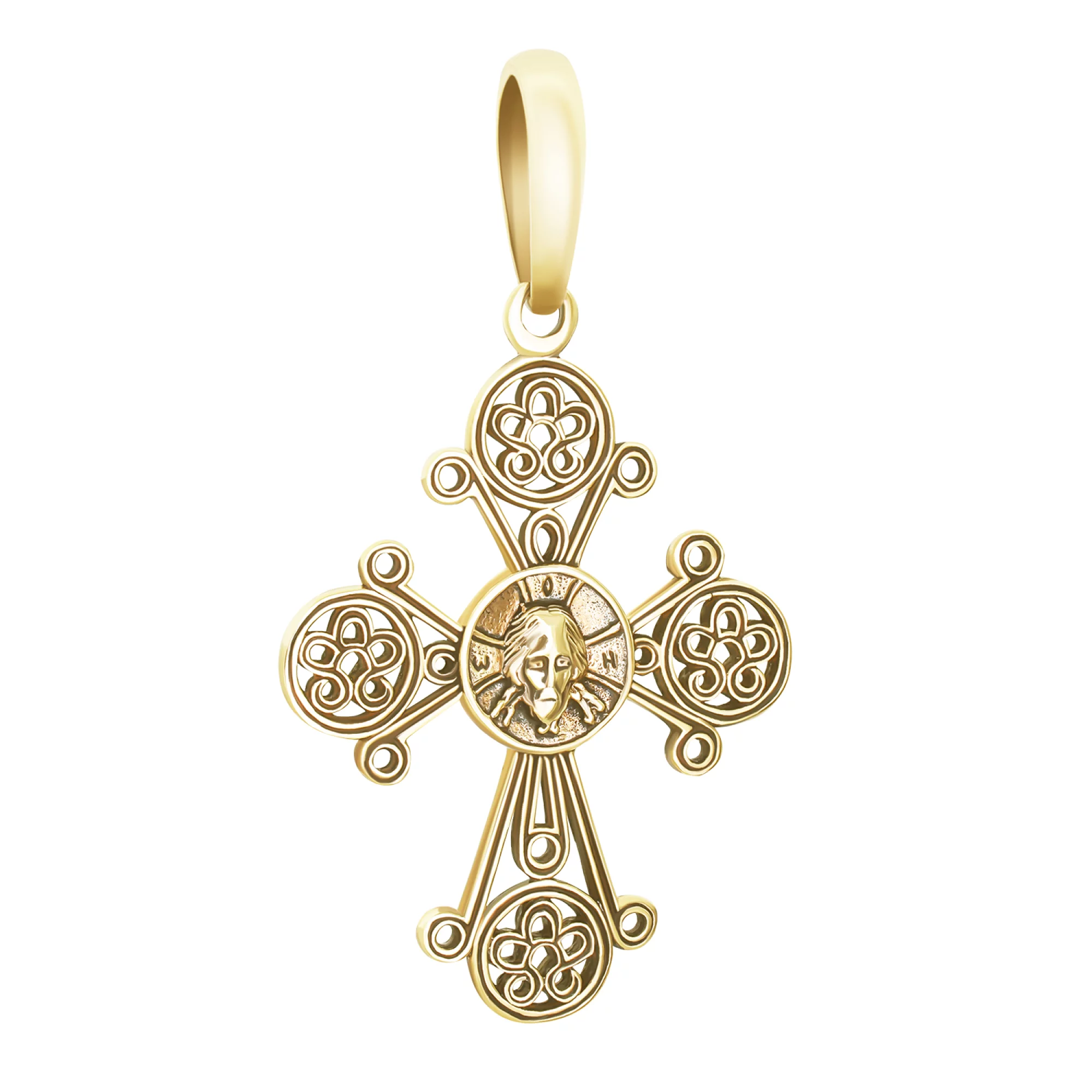 Крест из лимонного золота - 1714531 – изображение 1