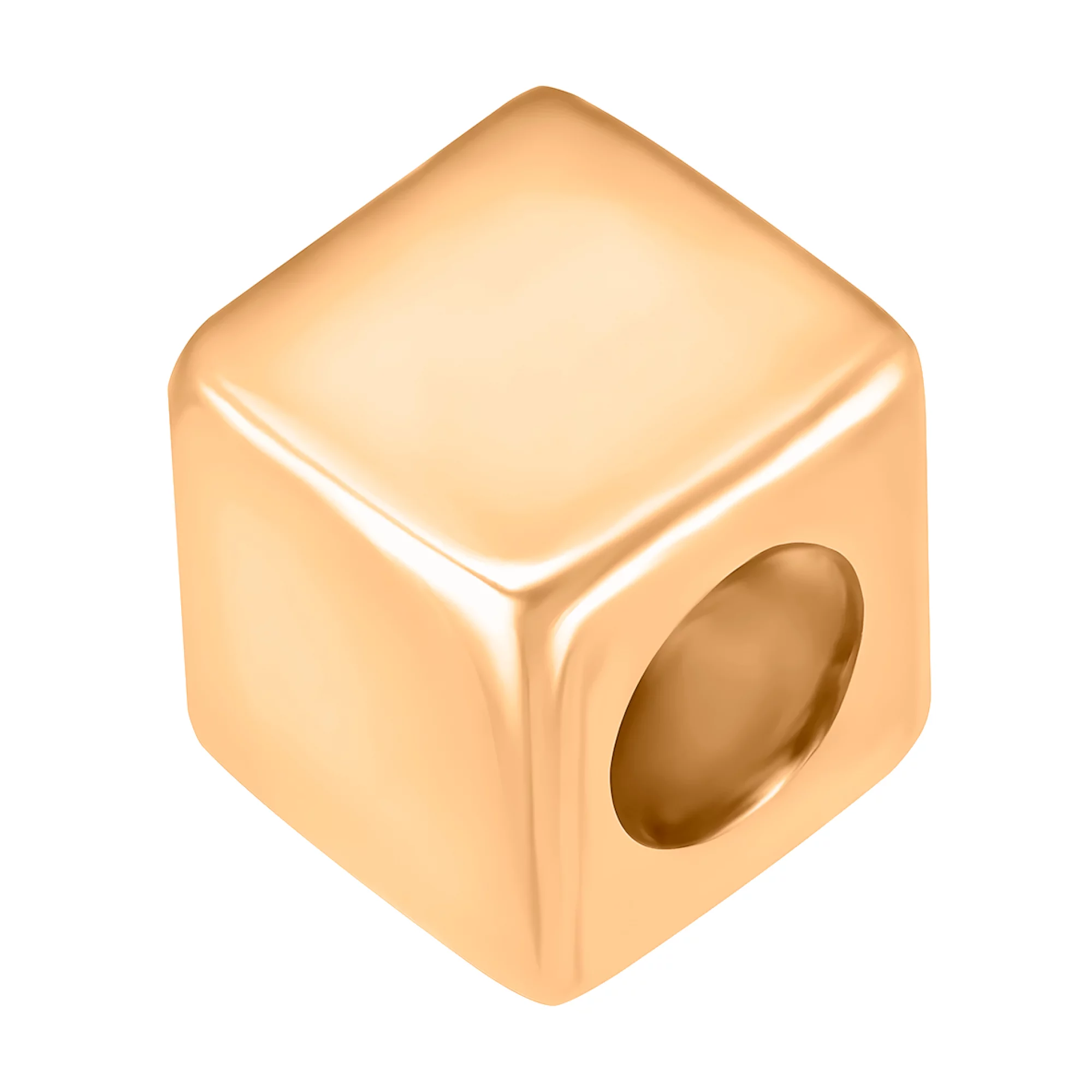 Шарм "Куб" из красного золота - 1490699 – изображение 1