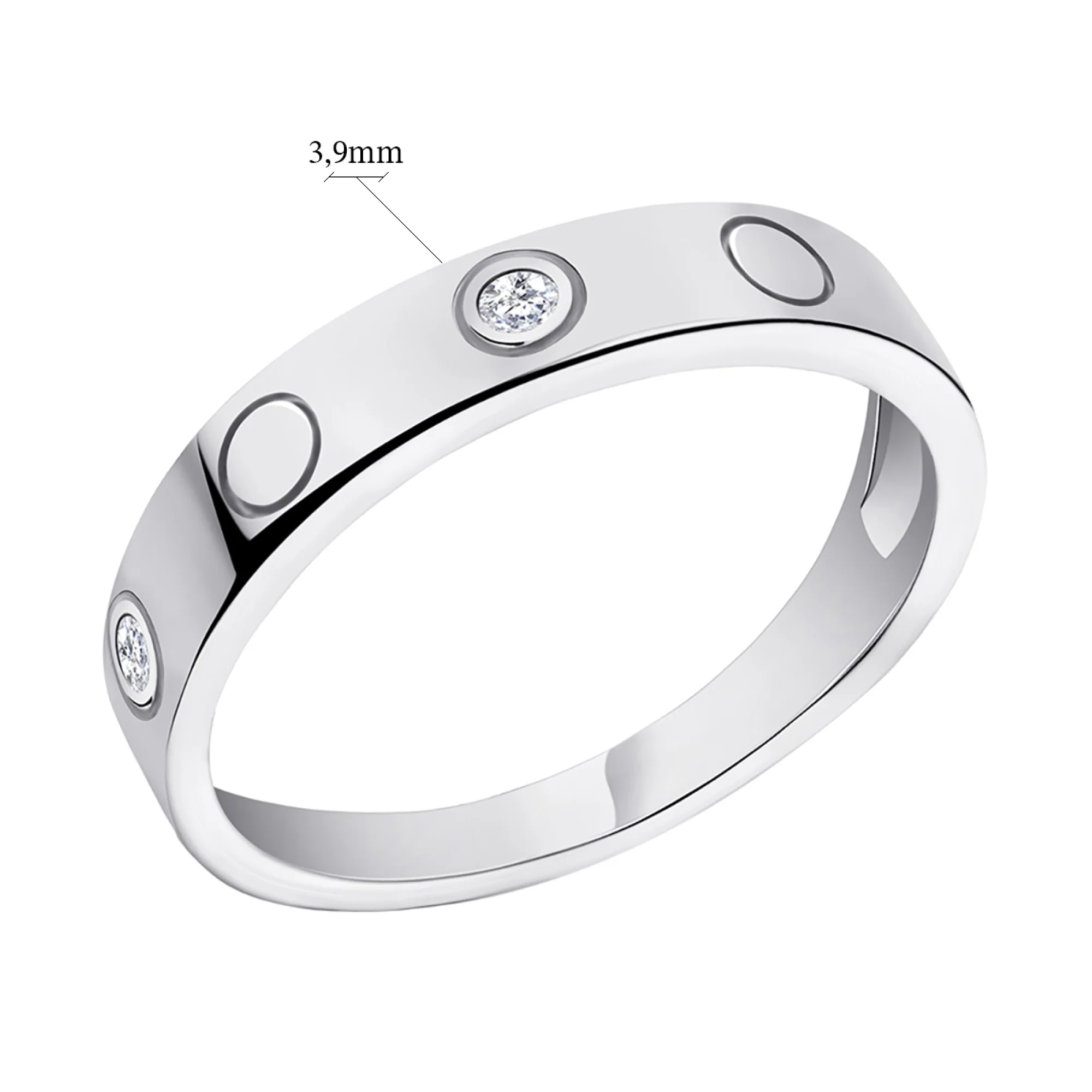 Серебряное кольцо с фианитами - 1377053 - 2