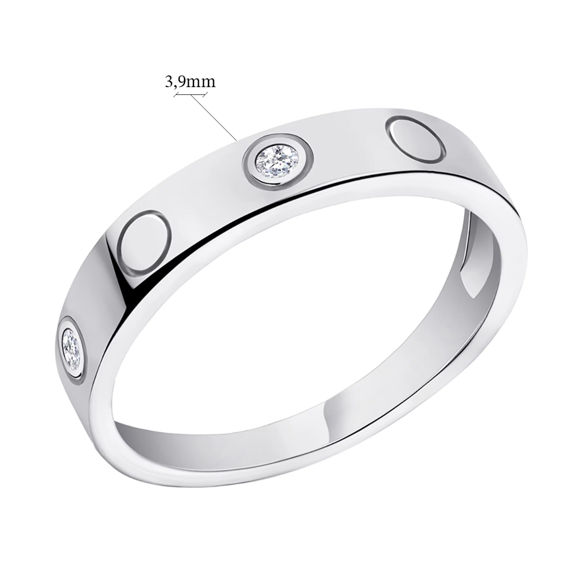 Серебряное кольцо с фианитом - 1377053 – изображение 2