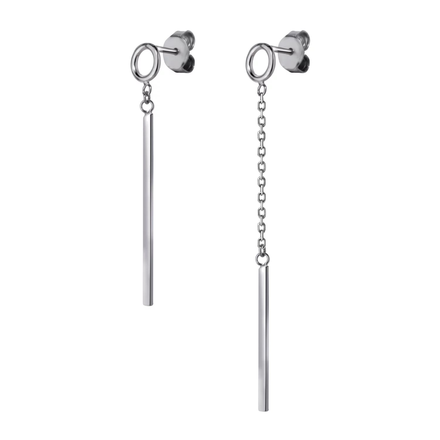 Сережки-гвоздики серебряные с подвесками. Артикул 7518/С2/1004: цена, отзывы, фото – купить в интернет-магазине AURUM