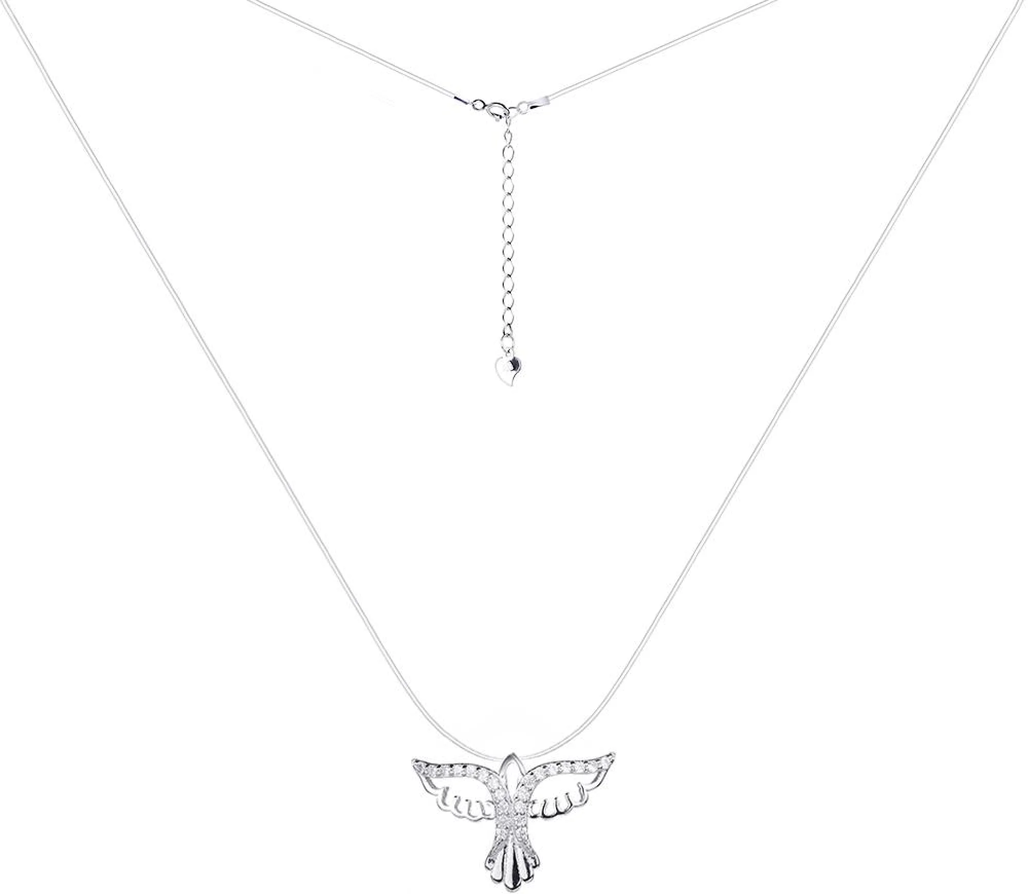 Серебряное колье с цирконием - 431316 - 1
