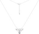 Серебряное колье с цирконием - 431316