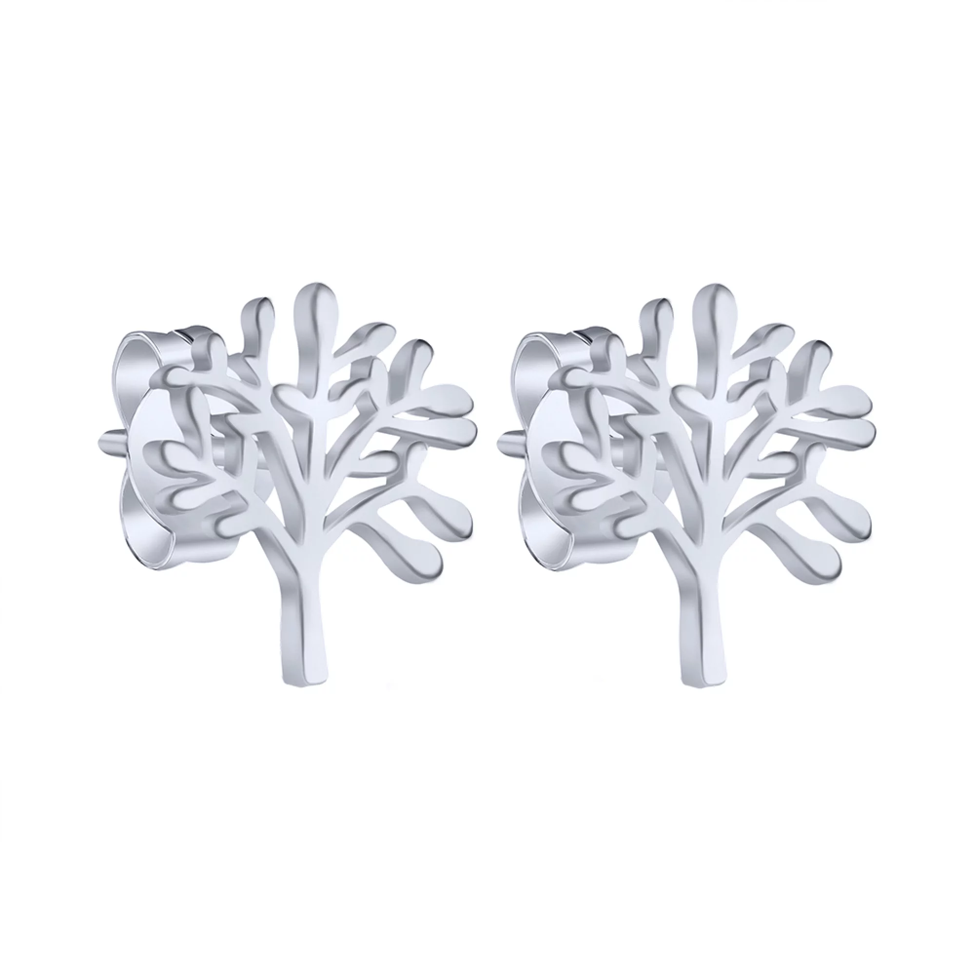 Серьги-гвоздики серебряные "Дерево Жизни" - 1618414 – изображение 1