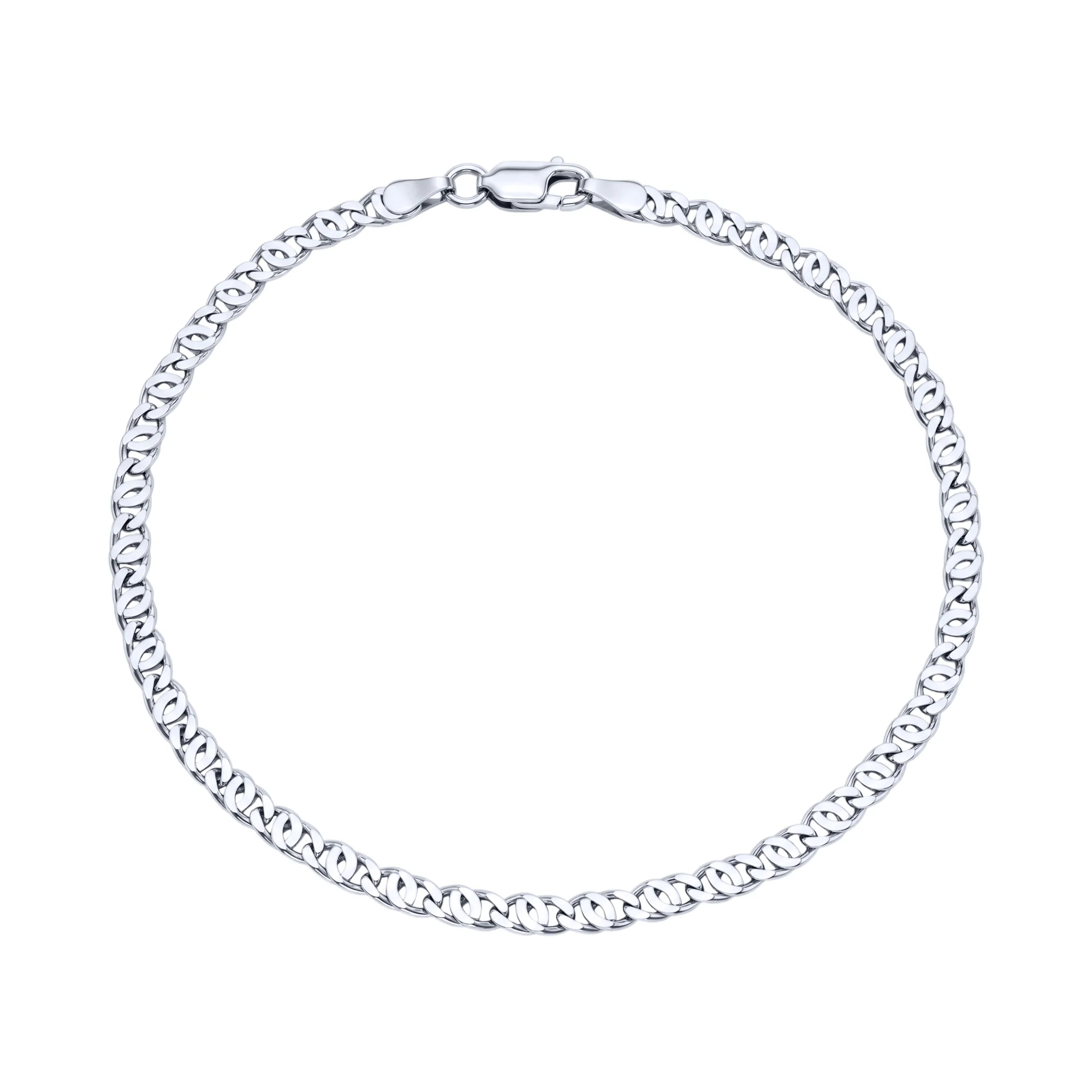 Серебряный браслет плетение птичий глаз - 2227162 - 1