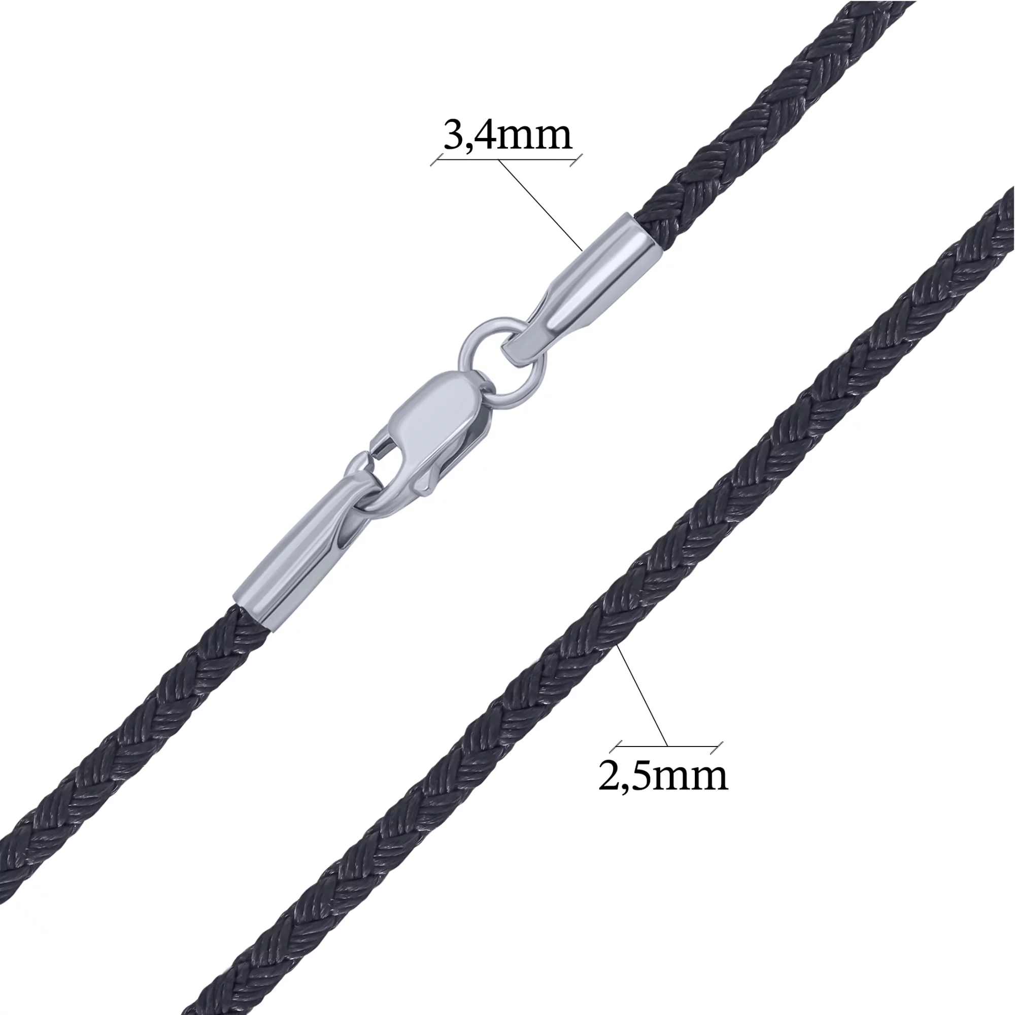Вощеный шнурок с серебром - 1609451 – изображение 2