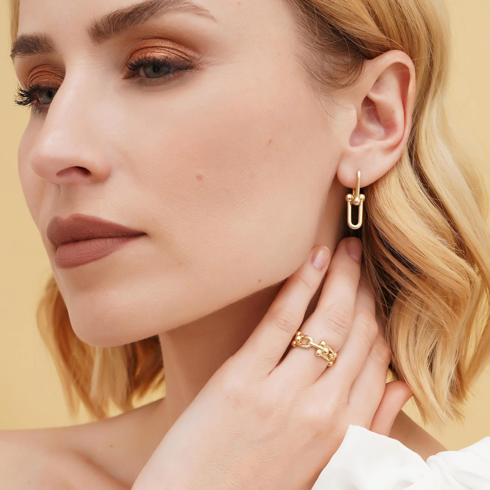 Каблучка з лимонного золота "Ланки" - 1747590 - 2