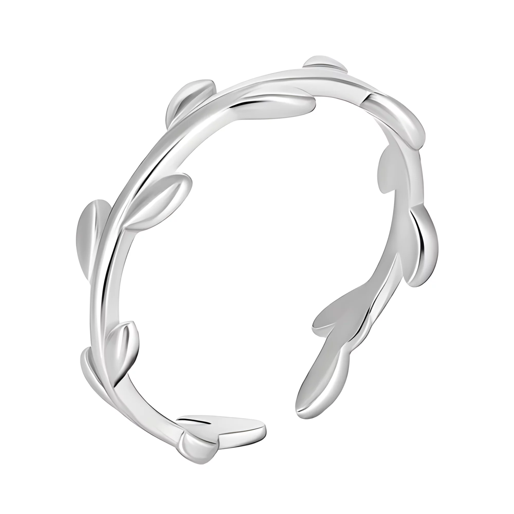 Кольцо на фалангу из серебра в форме веточки - 1427030 – изображение 1