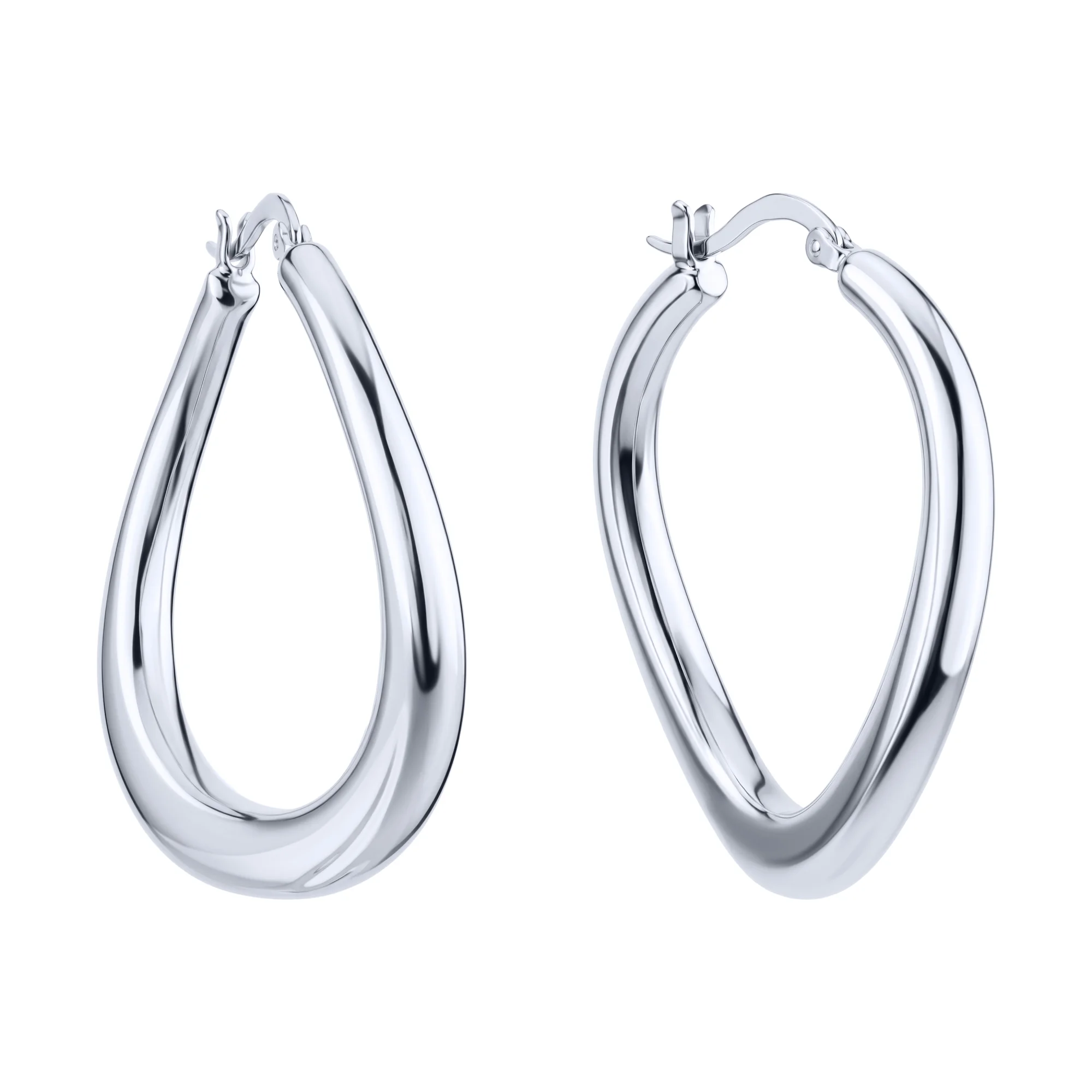 Серебряные серьги-кольца - 2246349 - 1