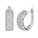 Сережки серебряные с фианитами - 379832