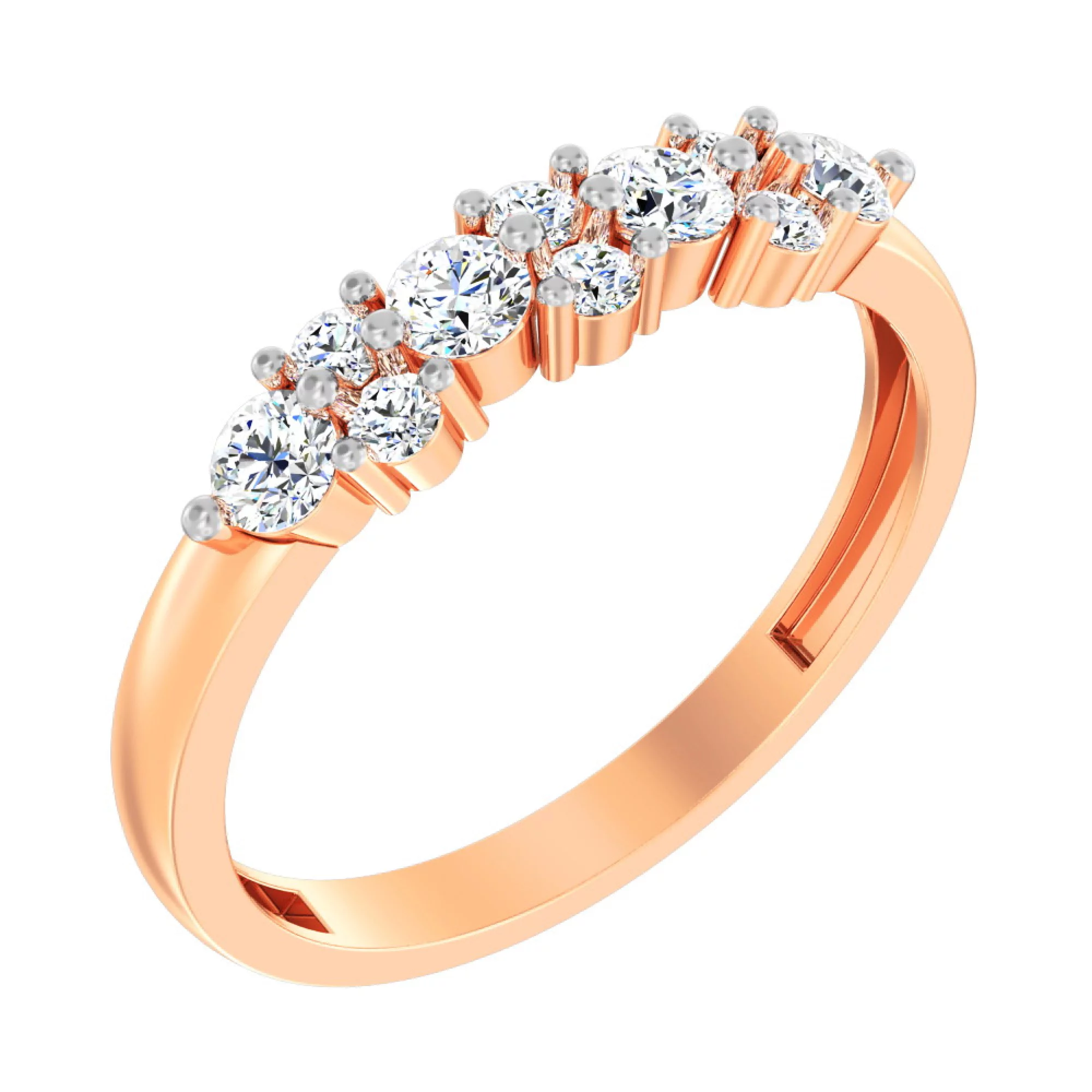 Золотое кольцо с фианитом - 585580 – изображение 1
