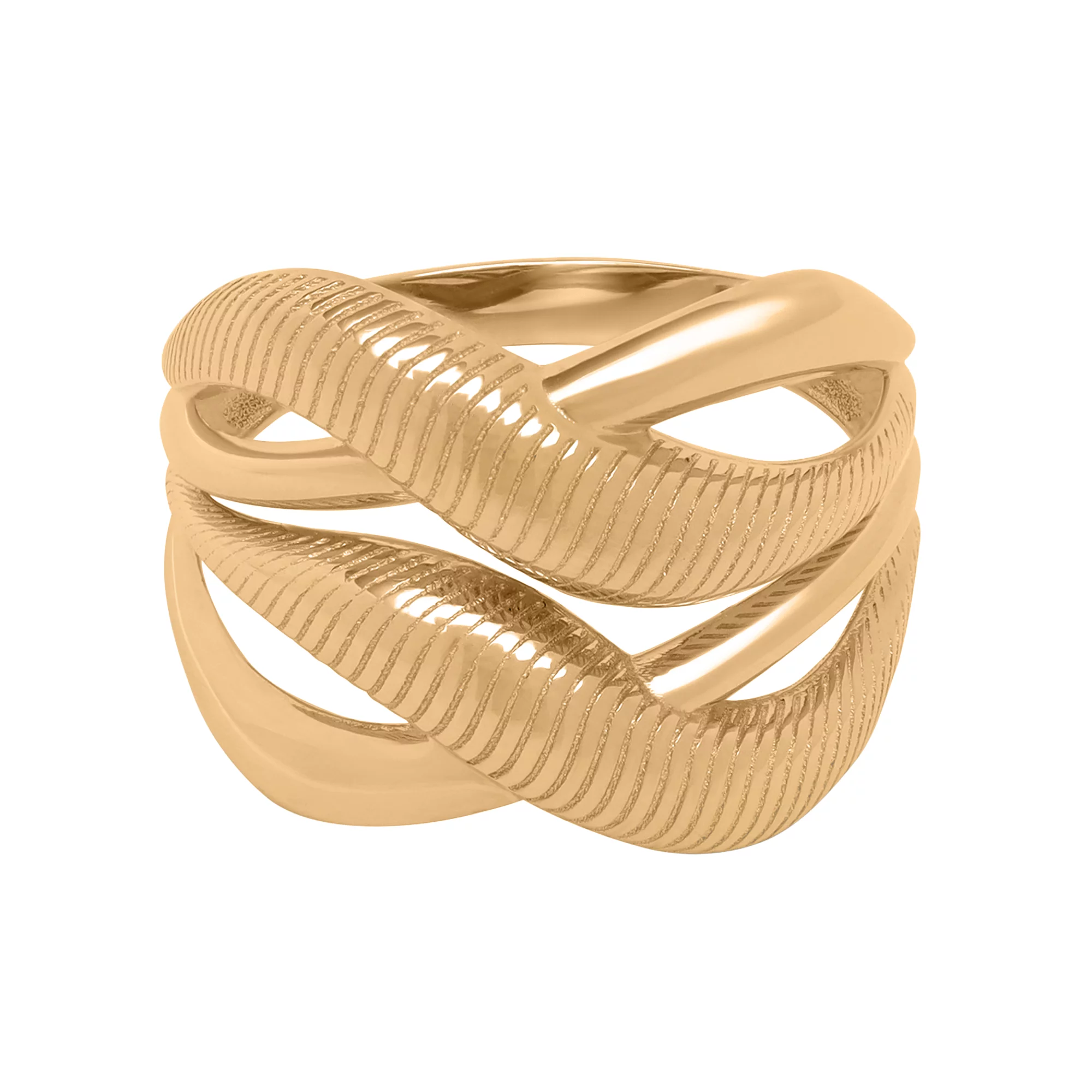 Широкое кольцо "Переплетение" из красного золота - 1736908 – изображение 4