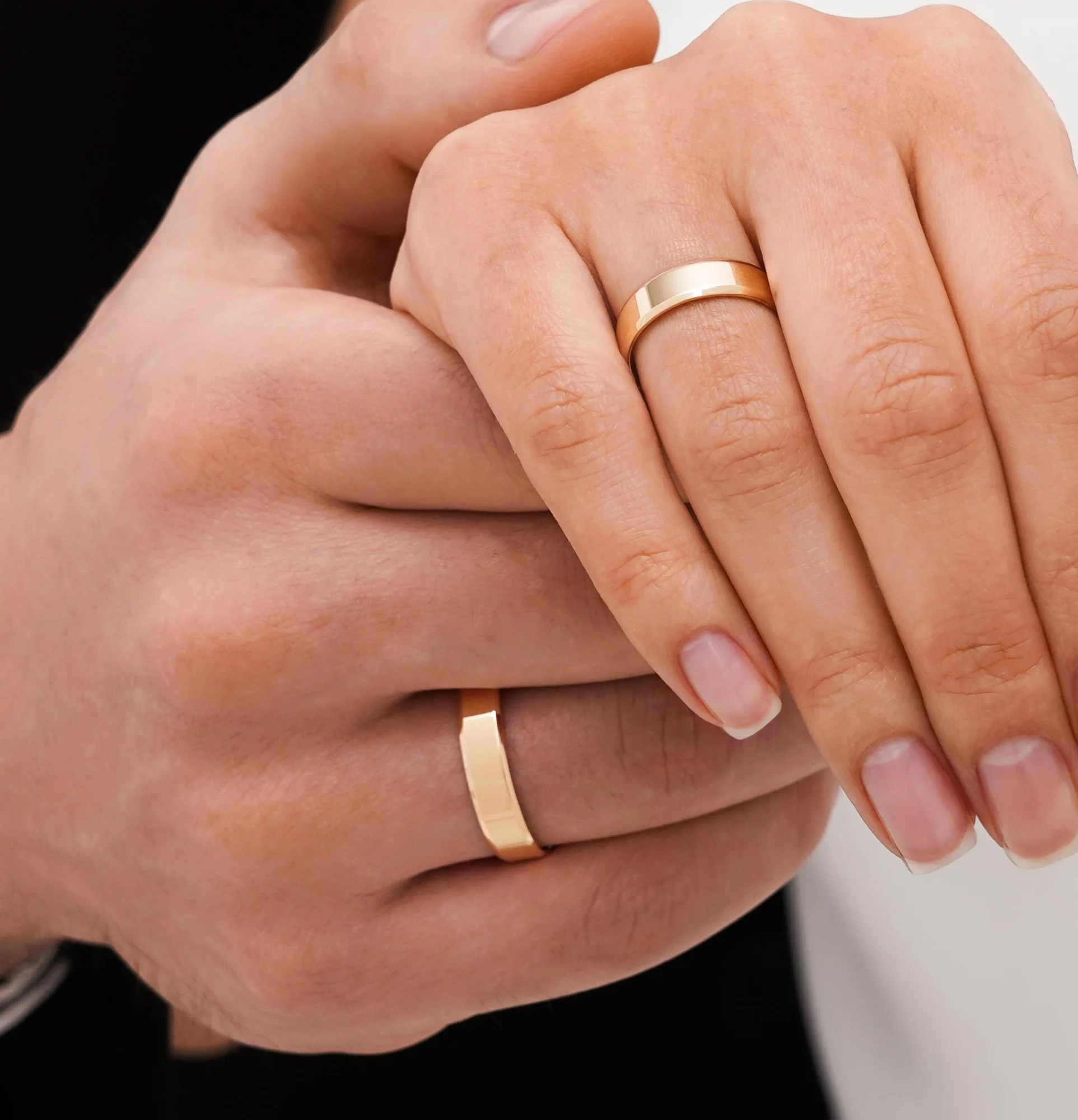 Обручальное кольцо комфорт из красного золота американка - 1278195 – изображение 2