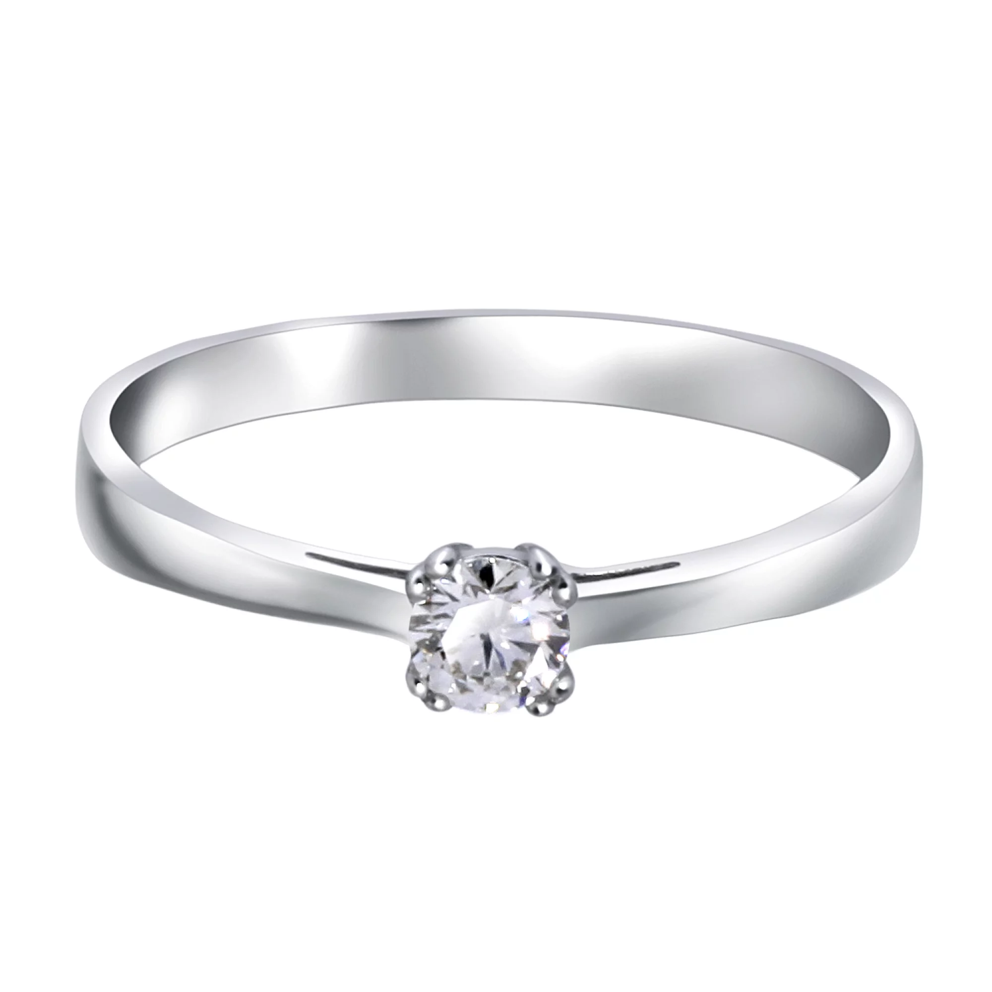 Кольцо для помолвки из белого золота с бриллиантом - 962771 – изображение 2