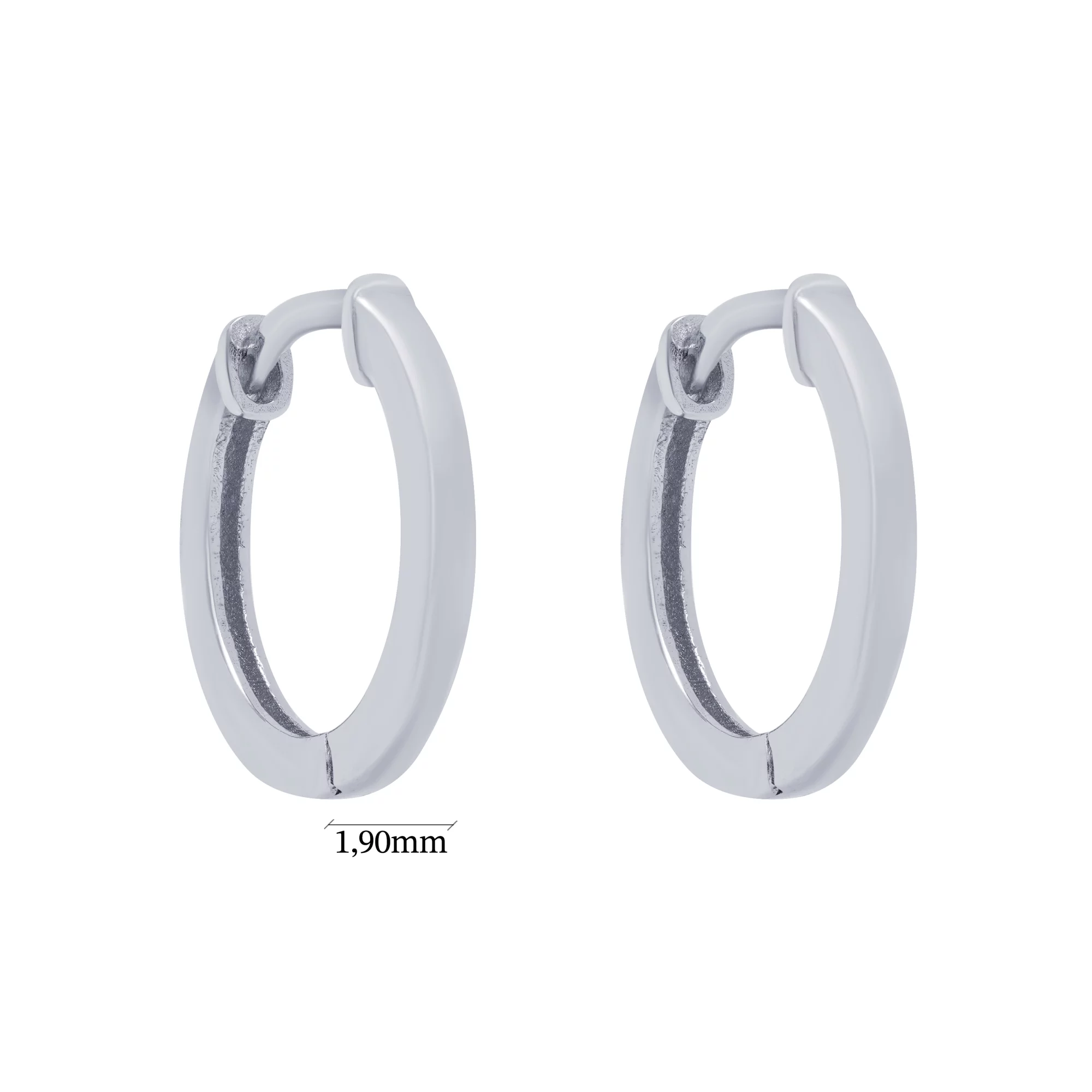 Срібні сережки-кільця - 1668883 – зображення 3