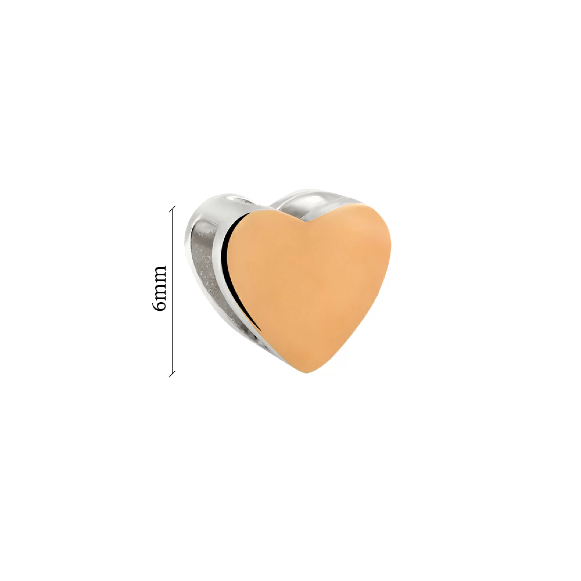 Підвіска срібна з позолотою "Серце" - 804376 – зображення 2