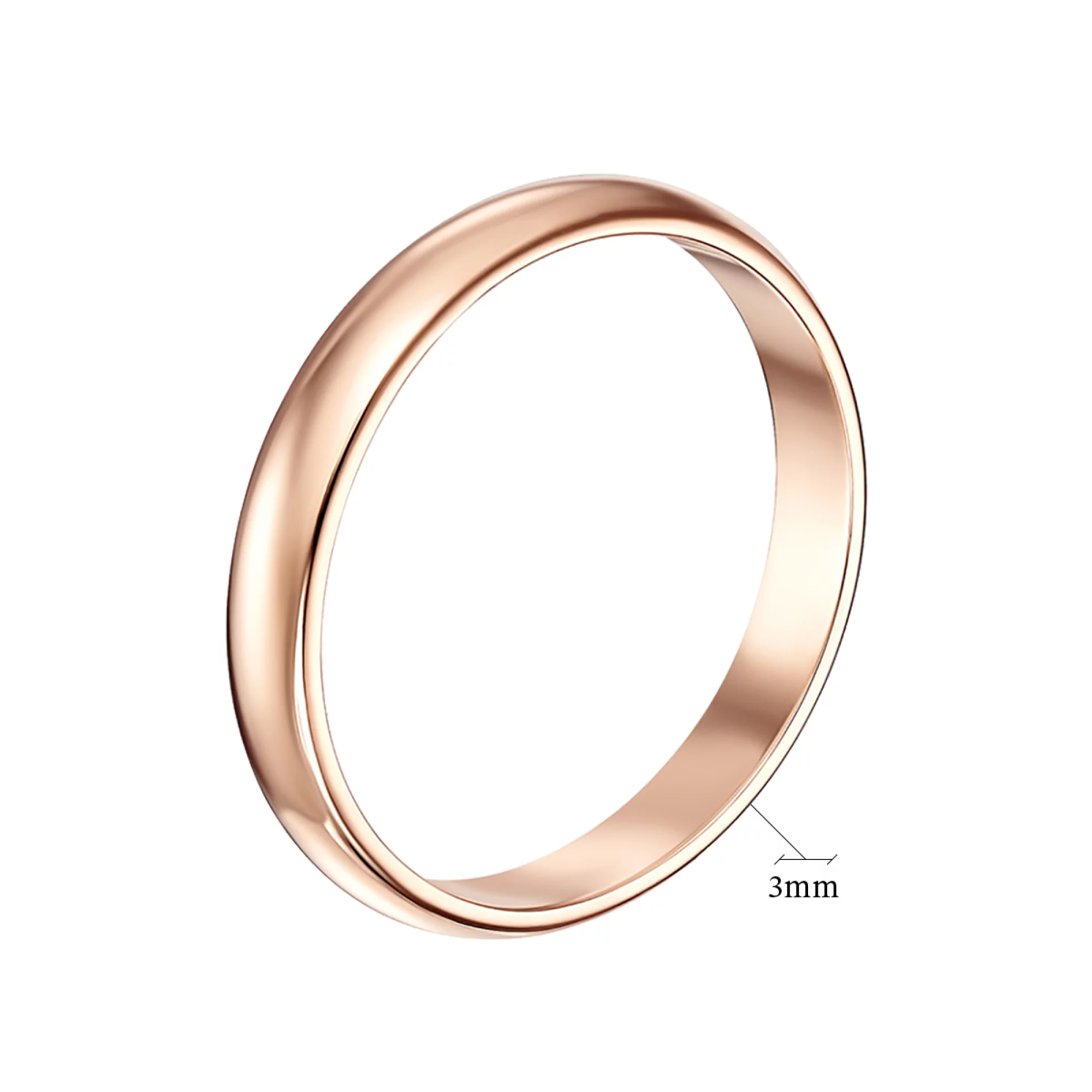 Обручальное кольцо-европейка из красного золота  - 547149 – изображение 2