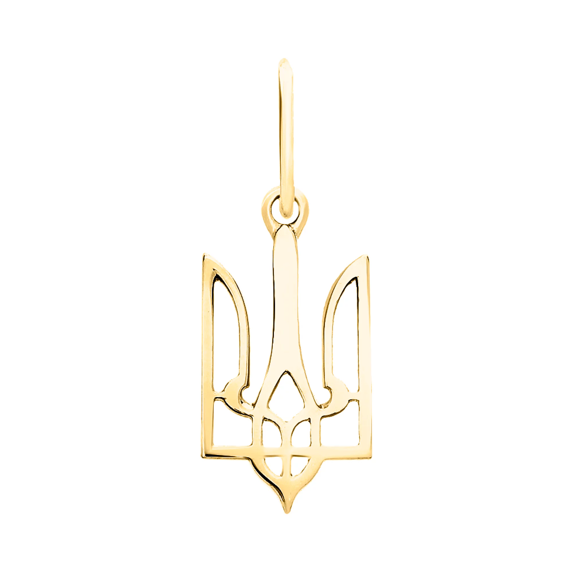 "Тризуб-Герб Украины" золотой подвес - 1564427 – изображение 1
