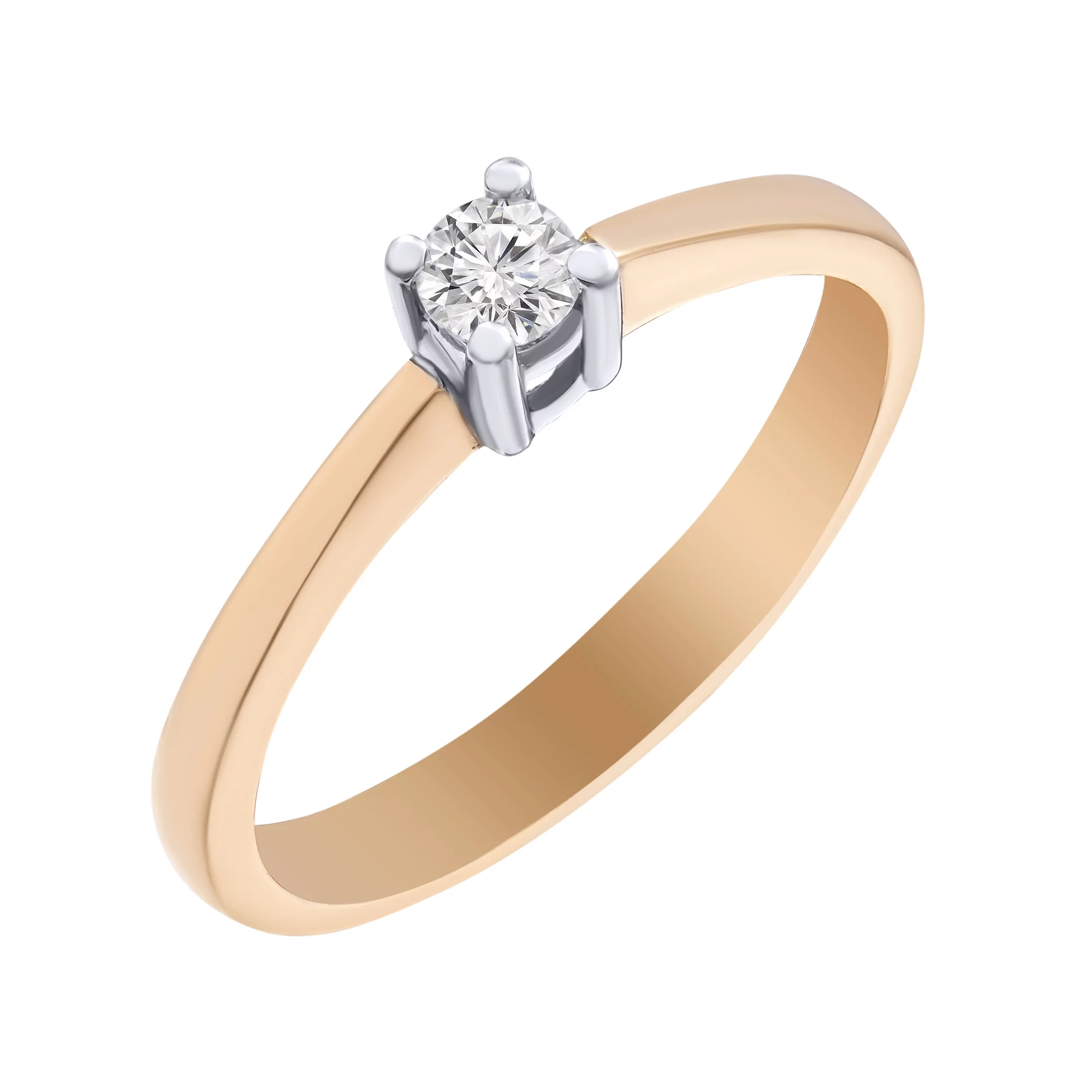 Золотое кольцо с бриллиантом  - 1468251 – изображение 1