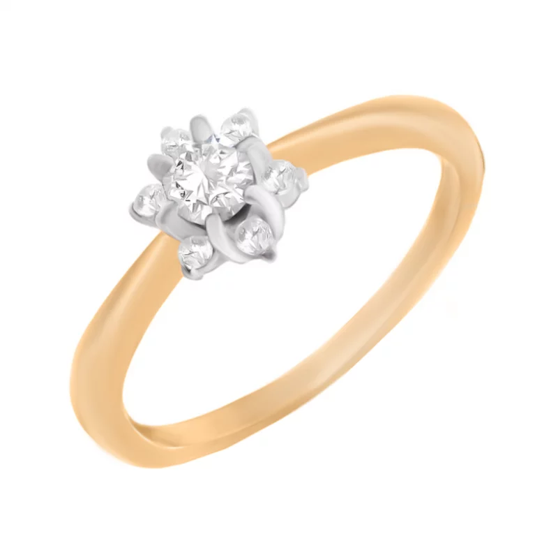 Золотое кольцо с бриллиантами. Артикул 710177: цена, отзывы, фото – купить в интернет-магазине AURUM