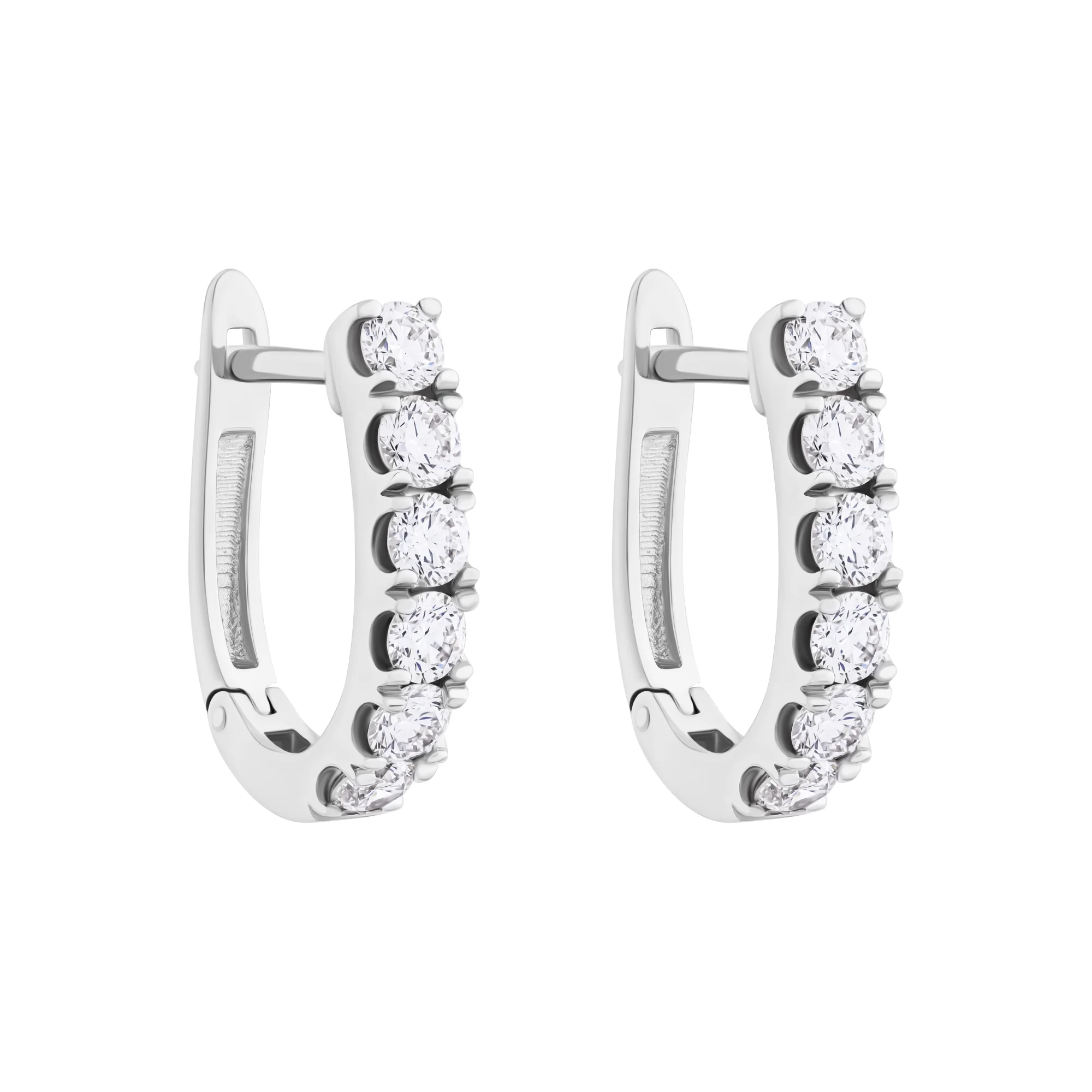 Сережки у білому золоті з діамантами - 2137958 - 1