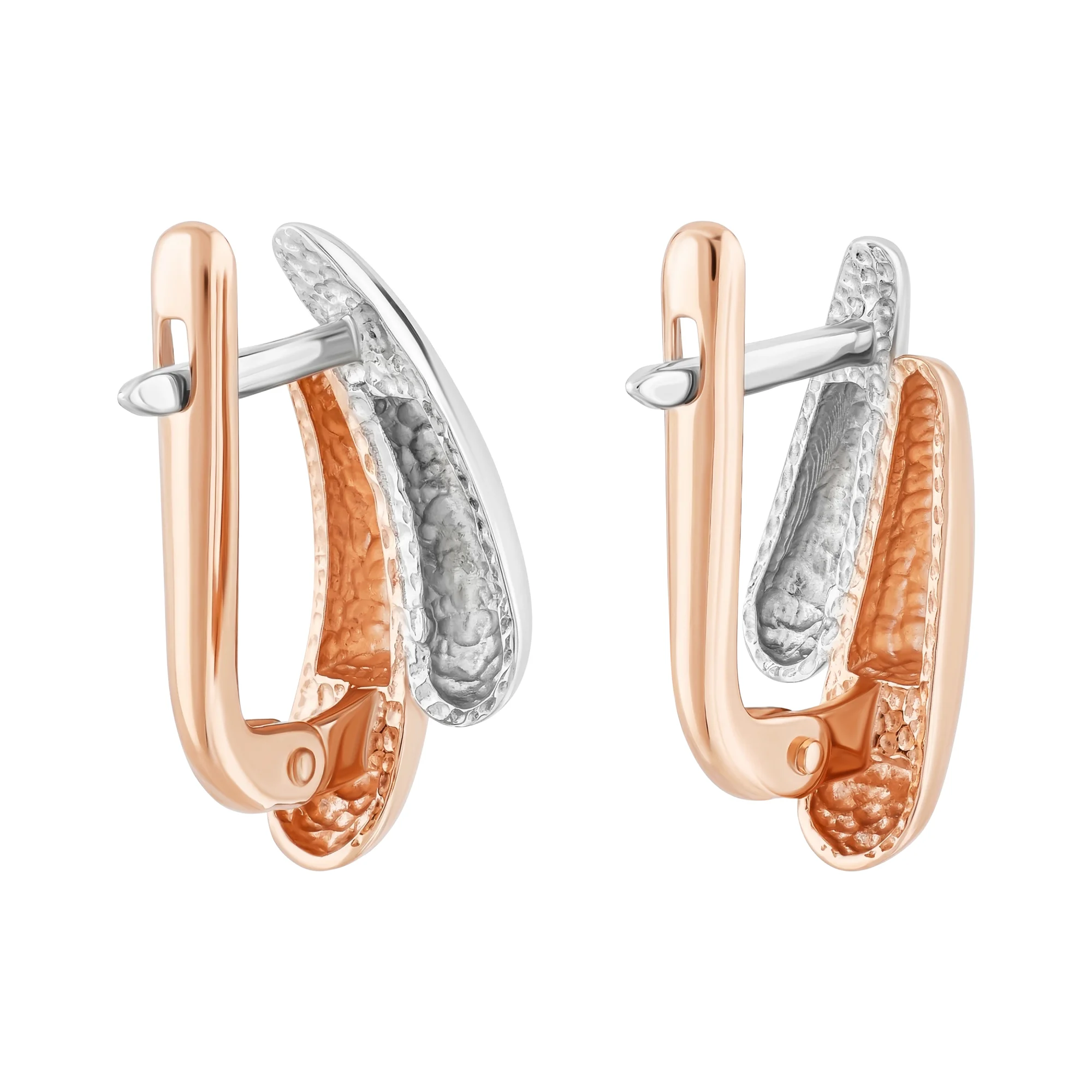 Серьги из комбинированного золота  - 2210741 - 2