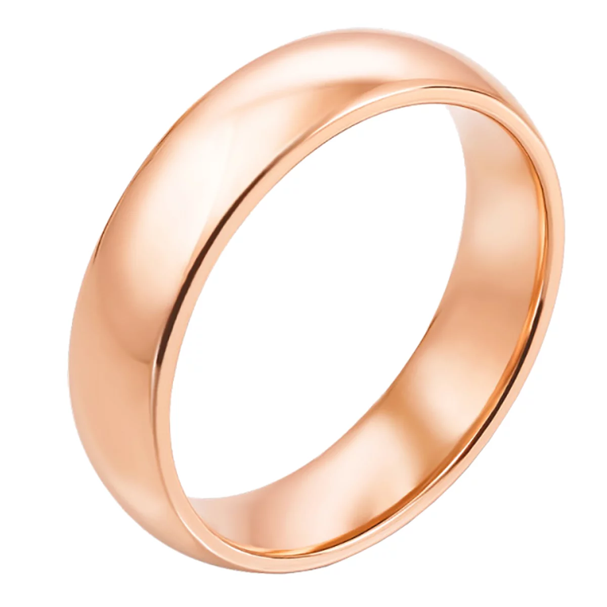 Обручальное кольцо из красного золота классическое комфорт. Артикул 10172: цена, отзывы, фото – купить в интернет-магазине AURUM