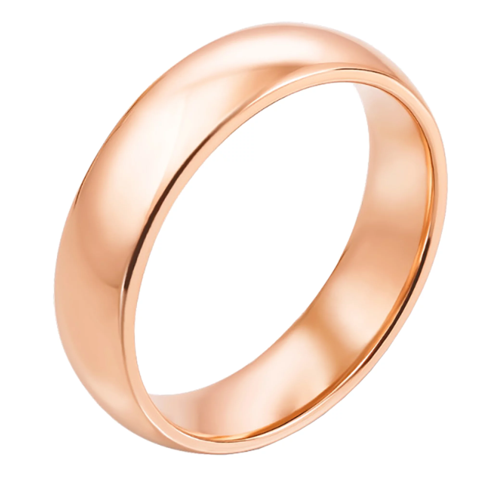 Обручальное кольцо из красного золота классическое комфорт - 547388 – изображение 1