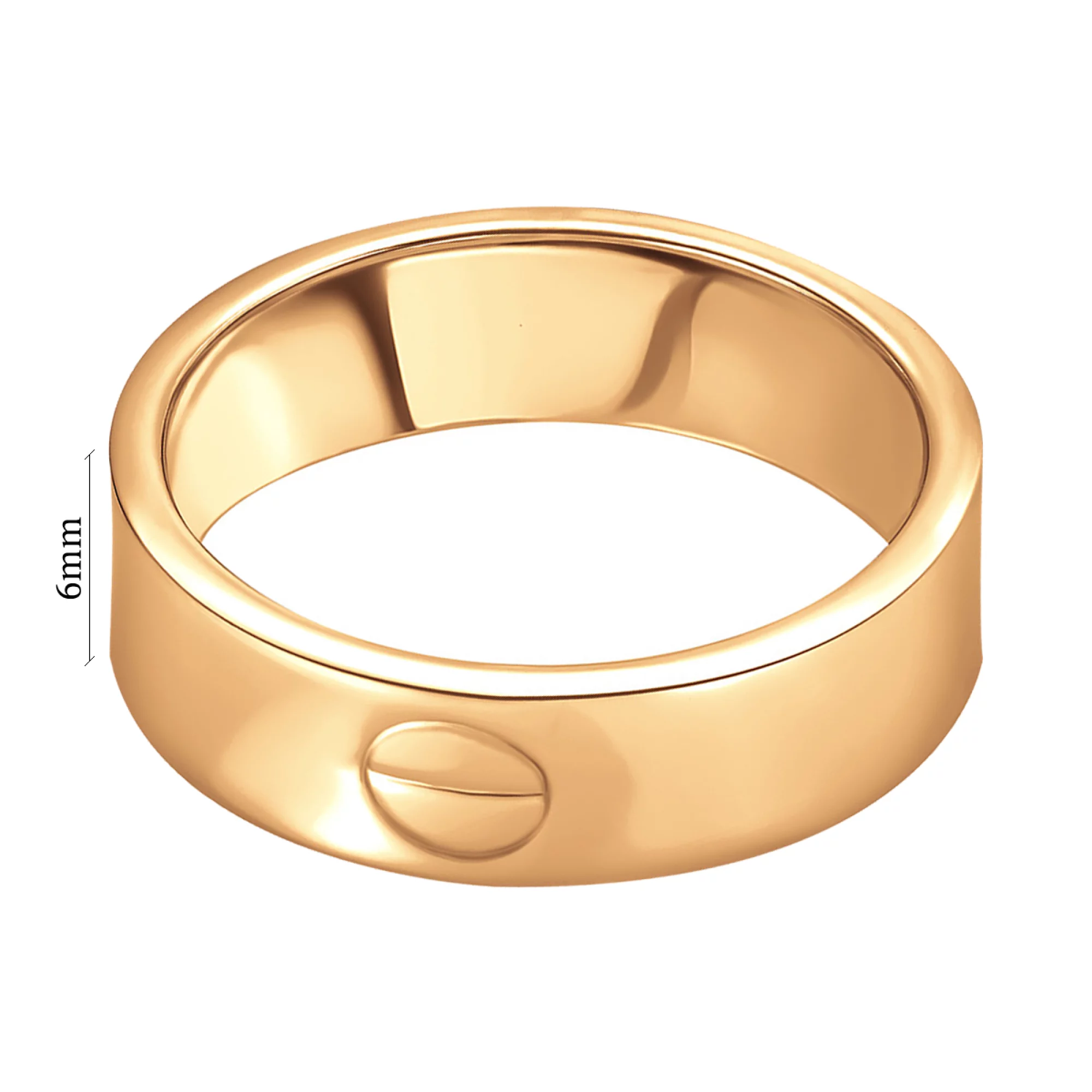 Кольцо из красного золота "Love" - 1260320 – изображение 1
