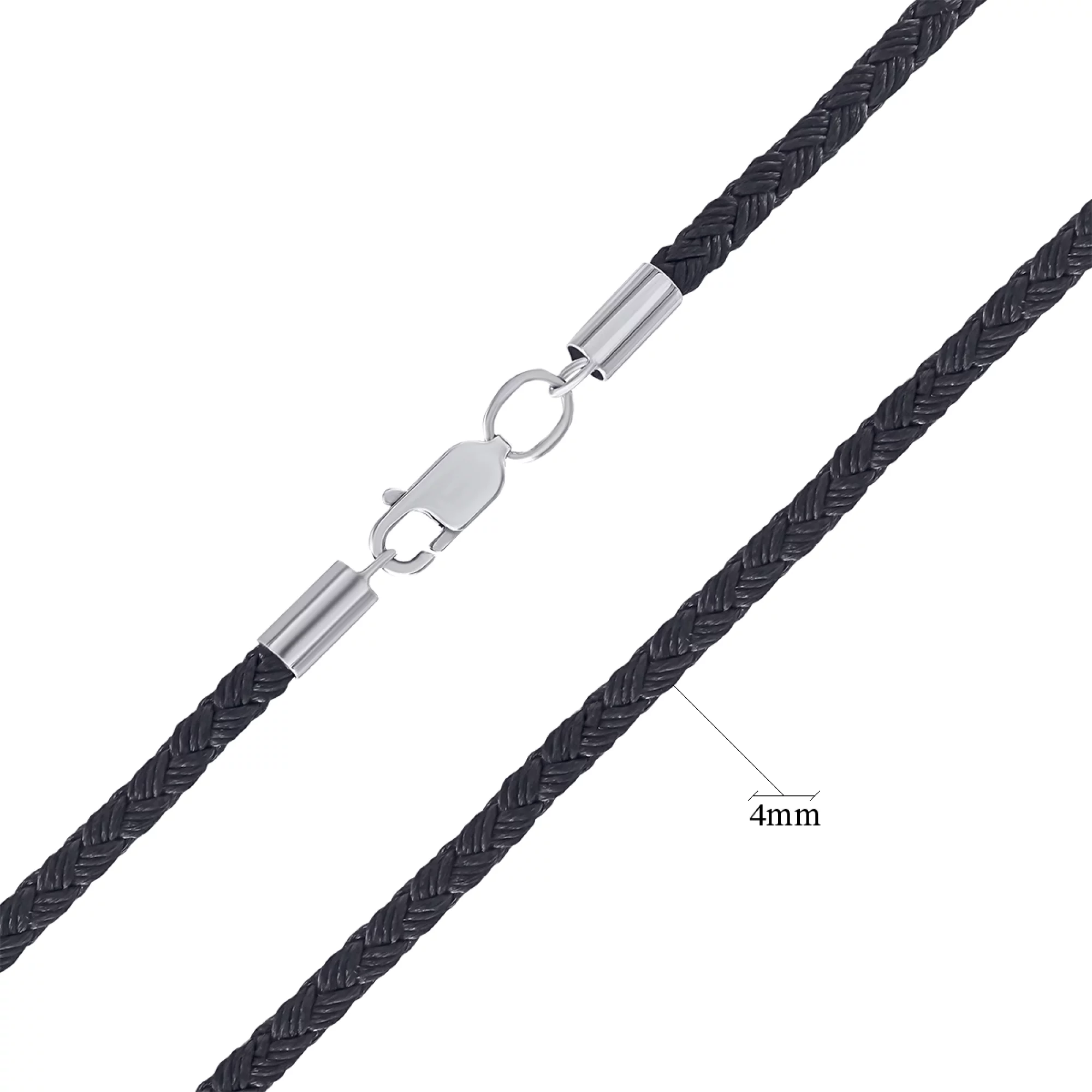 Ювелірний шнурок зі срібним замком - 678701 – зображення 2