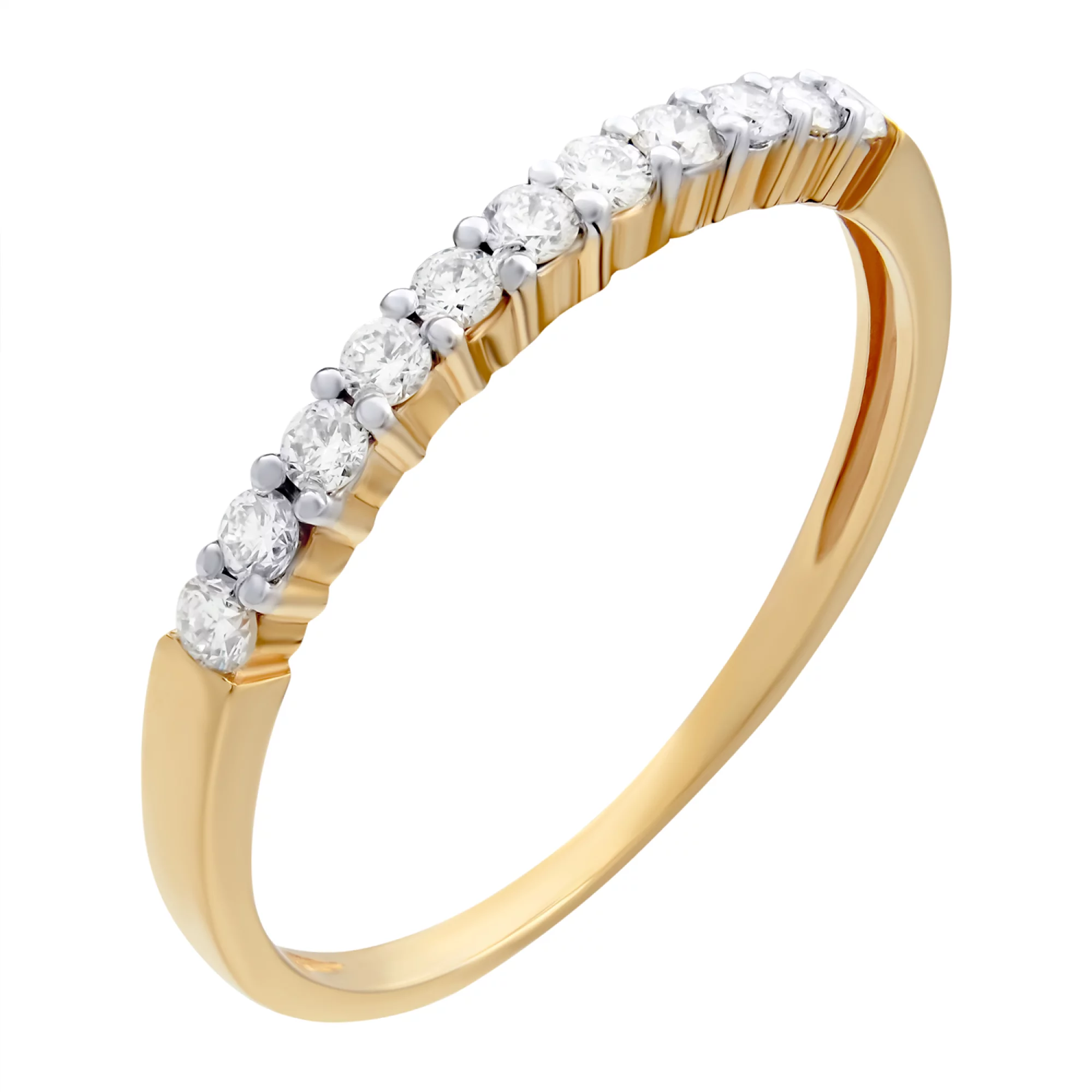 Кольцо из красного золота с бриллиантами - 798850 – изображение 1