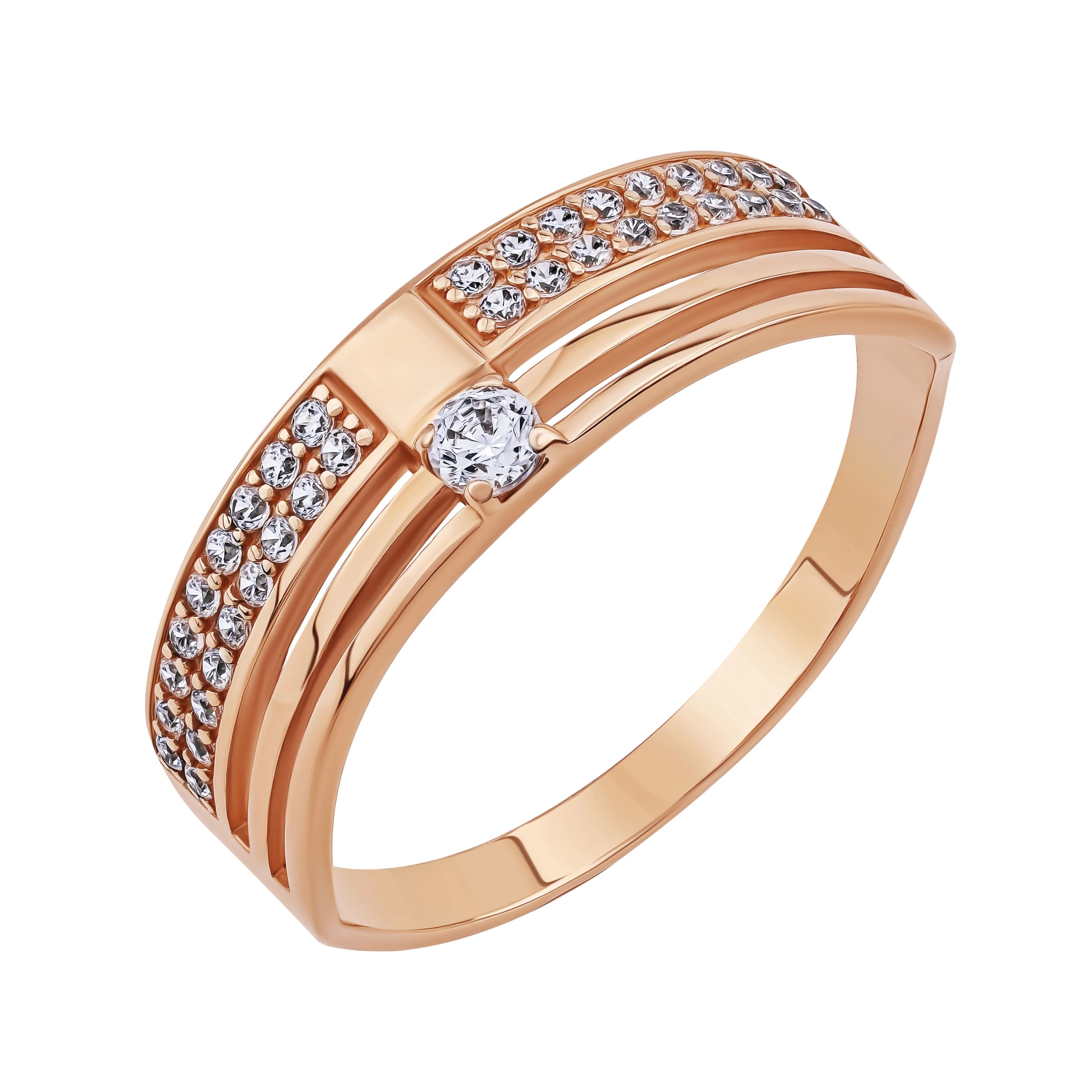 Кольца с большим белым камнем