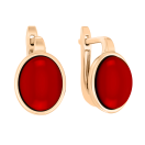 Серьги из красного золота с кораллом - 1513351