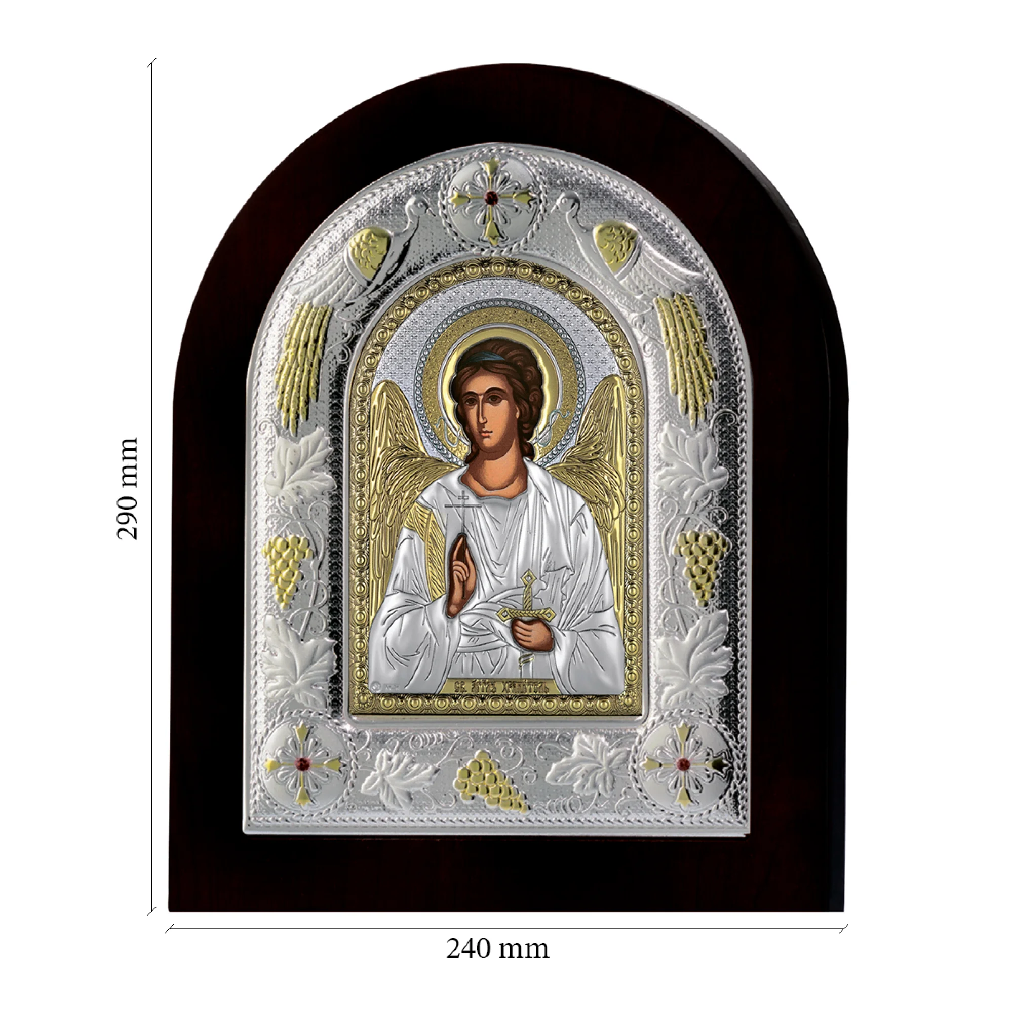 Икона серебряная "Светой Архангел Михаил"  - 414390 - 2