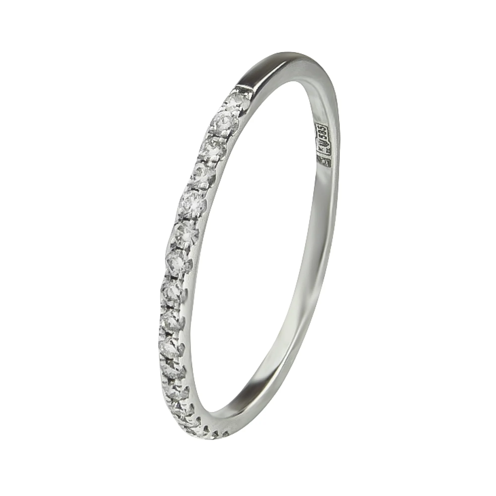 Золотое кольцо с бриллиантами - 825904 – изображение 1