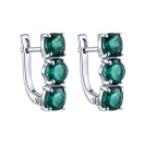 Сережки из серебра с топазом лондон  - 2263936