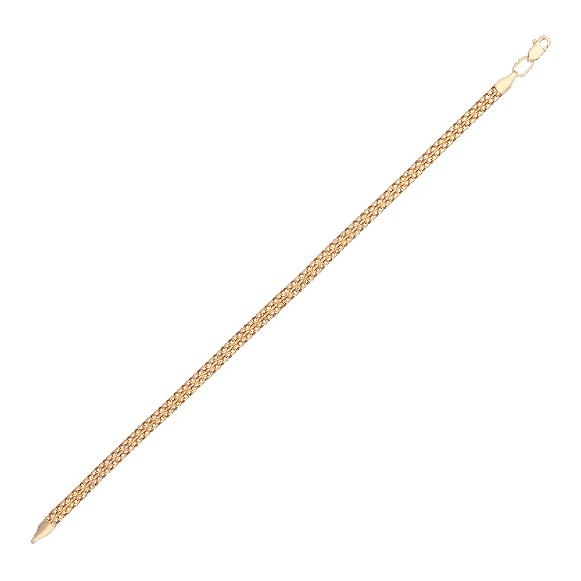 Золотой браслет с плетением якорный бисмарк - 465933 – изображение 1