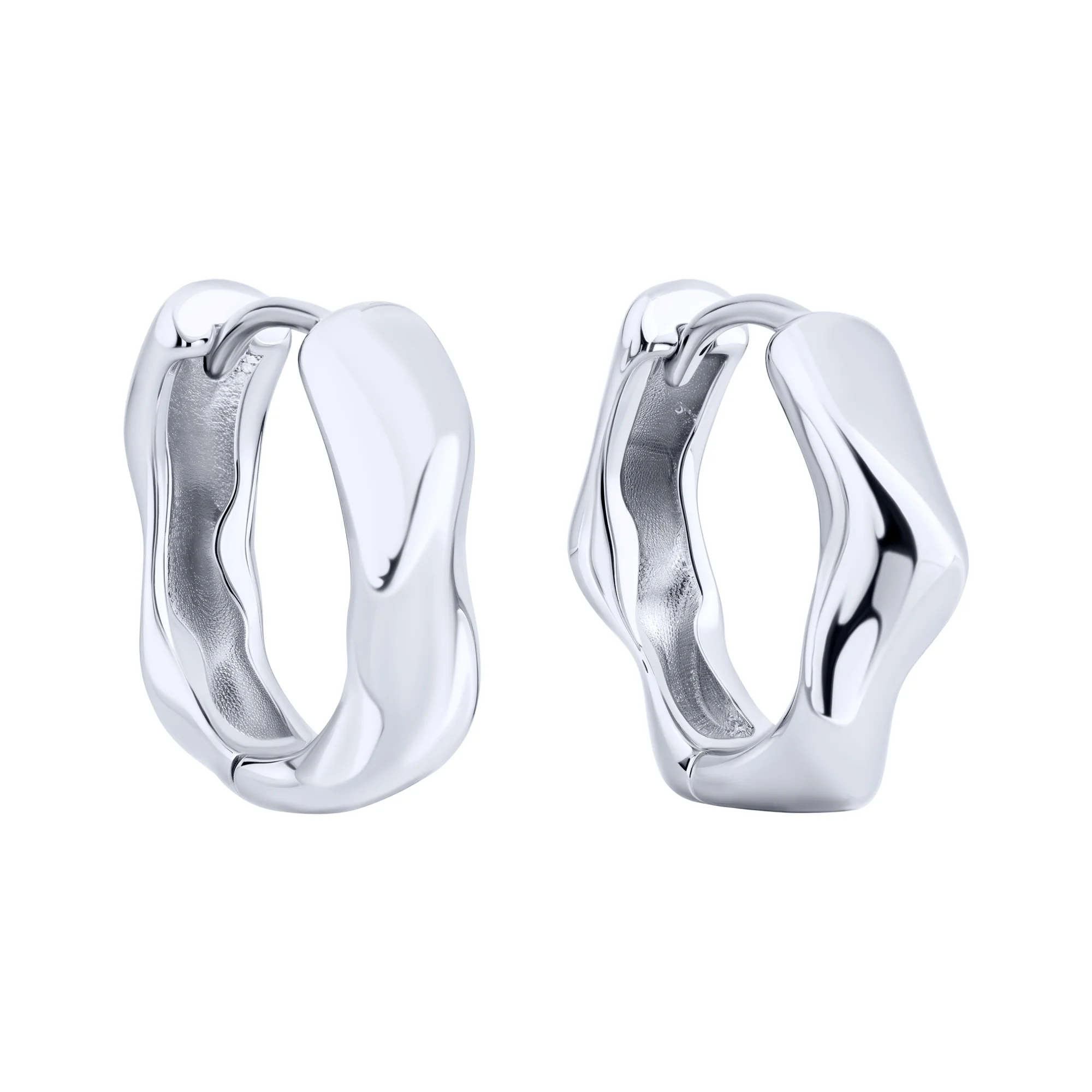 Серьги-кольца из серебра - 2123390 - 1