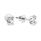 Серьги-гвоздики из белого золота с бриллиантами - 2205762