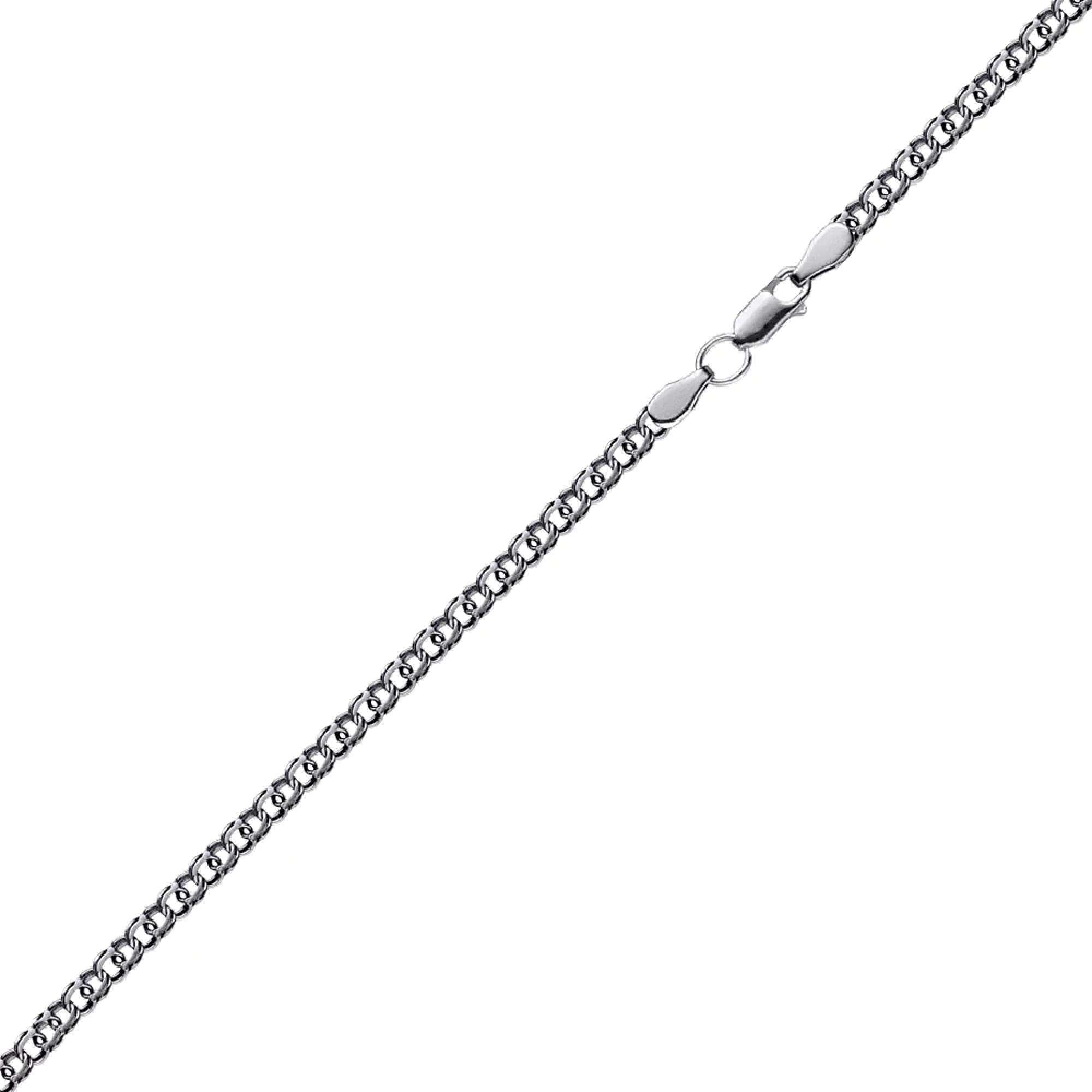 Цепочка из серебра с чернением плетение бисмарк - 1515933 – изображение 2