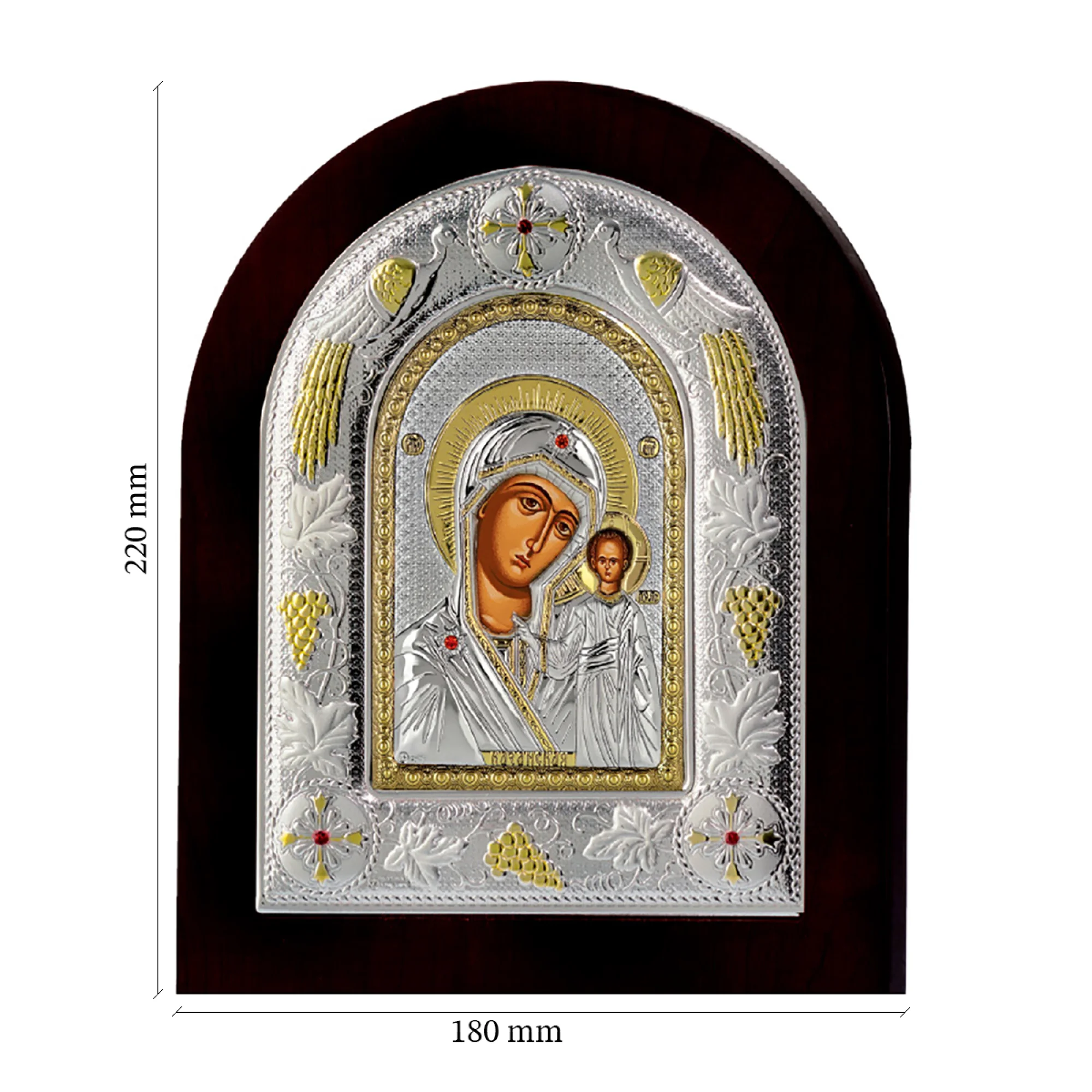 Икона серебряная "Богородица Казанская" - 964546 - 2